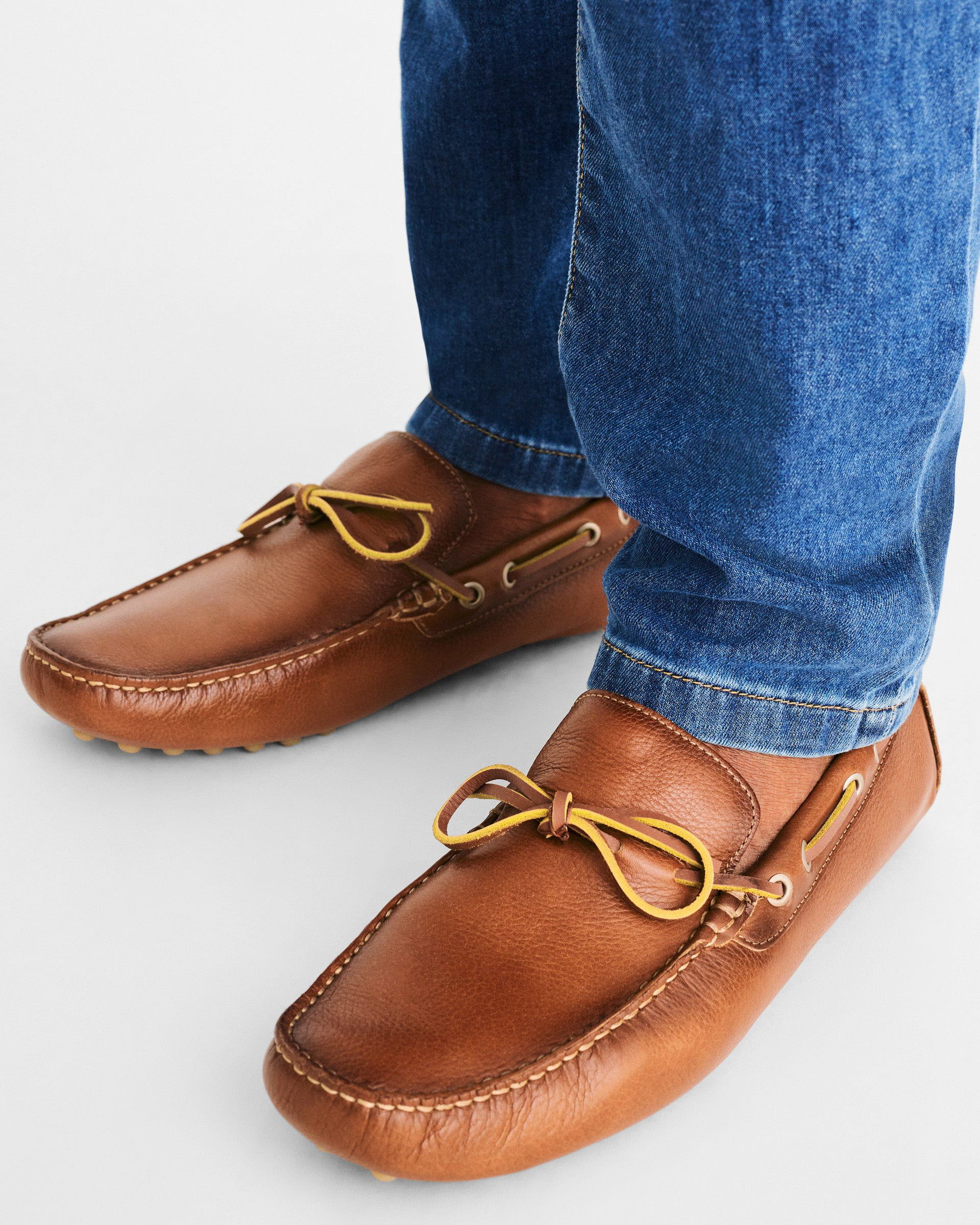 Johnnie-O Leather Getaway Driver, Cognac