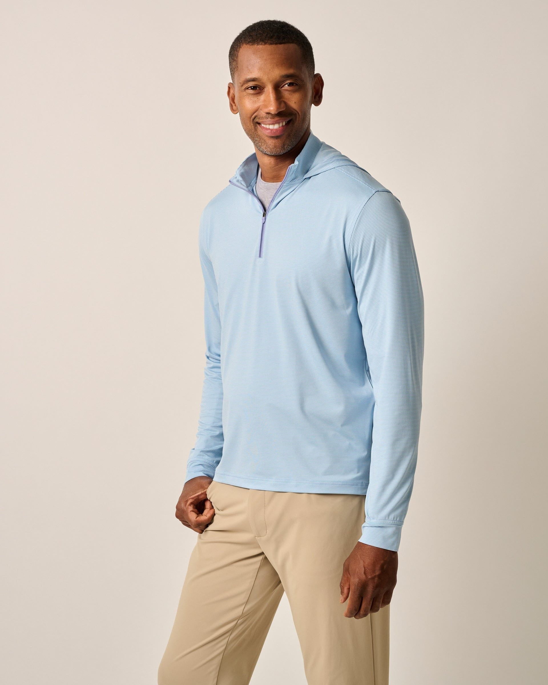 Johnnie-O Hybrid Performance 1/4 Zip Hoodie