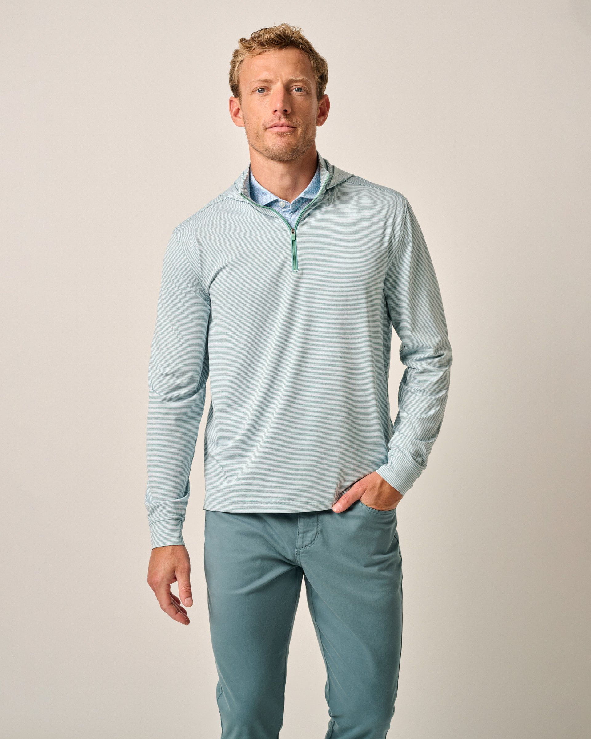 Johnnie-O Hybrid Performance 1/4 Zip Hoodie