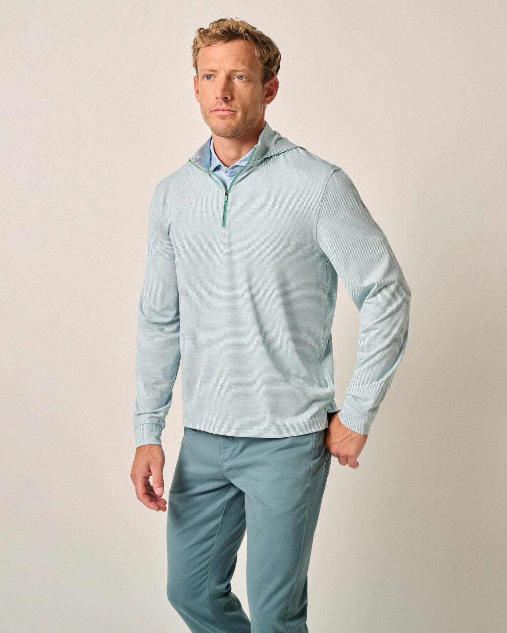 Johnnie-O Hybrid Performance 1/4 Zip Hoodie