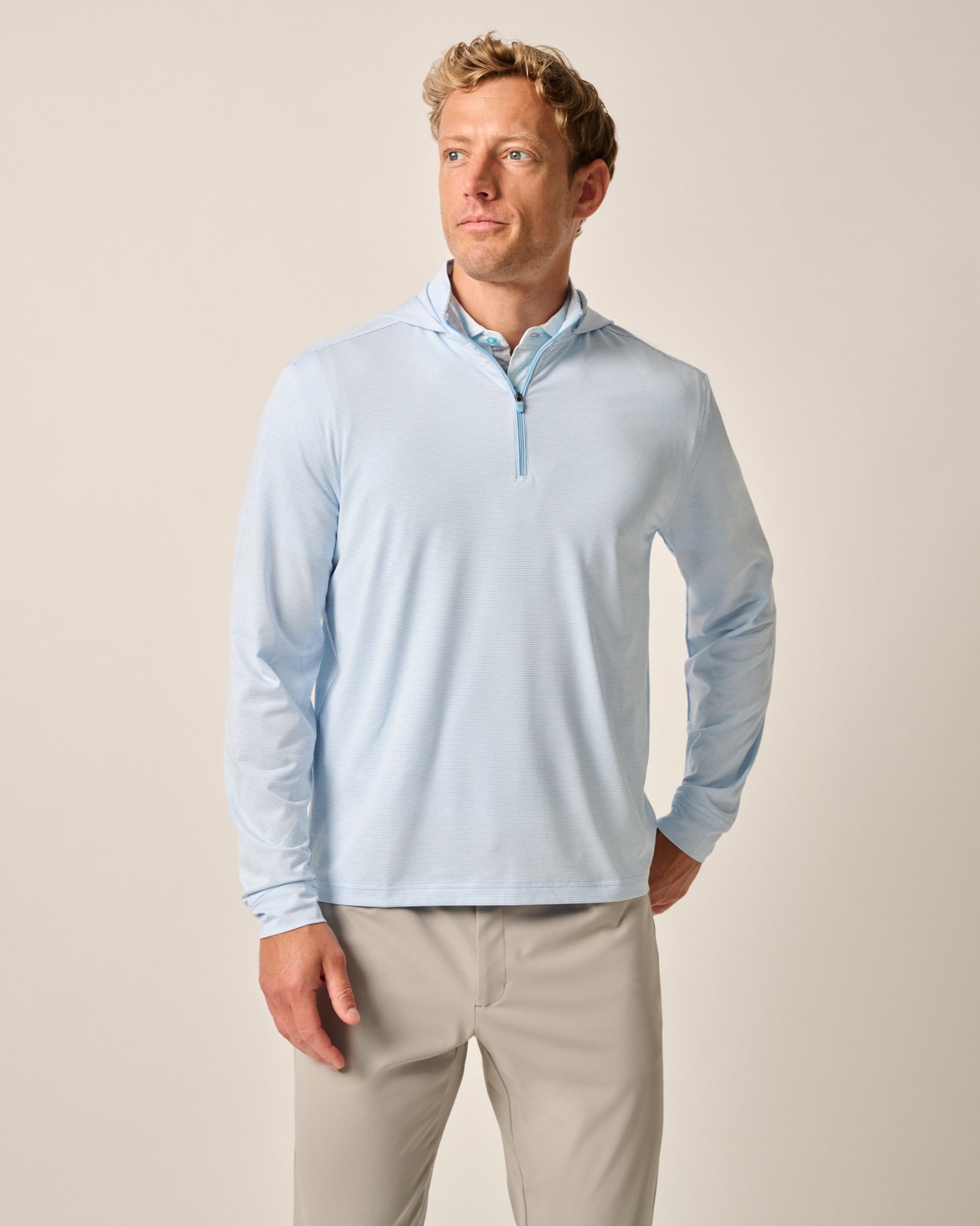 Johnnie-O Hybrid Performance 1/4 Zip Hoodie