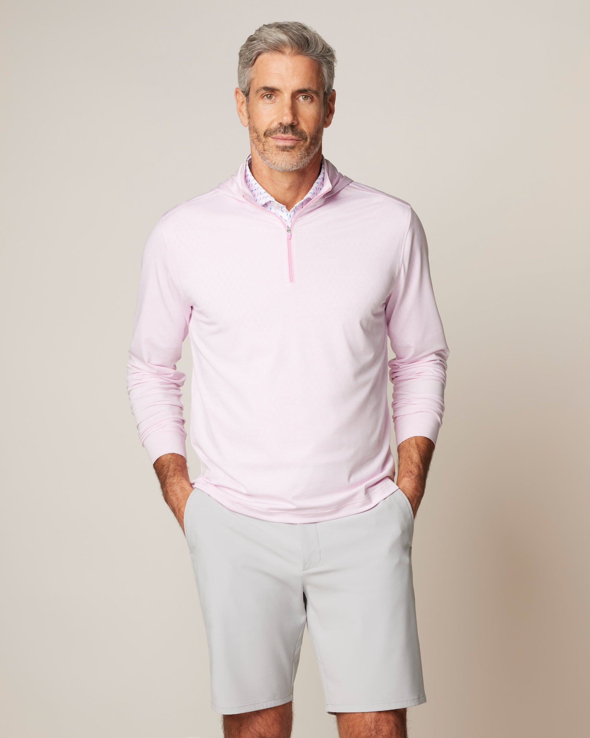 Johnnie-O Hybrid Performance 1/4 Zip Hoodie