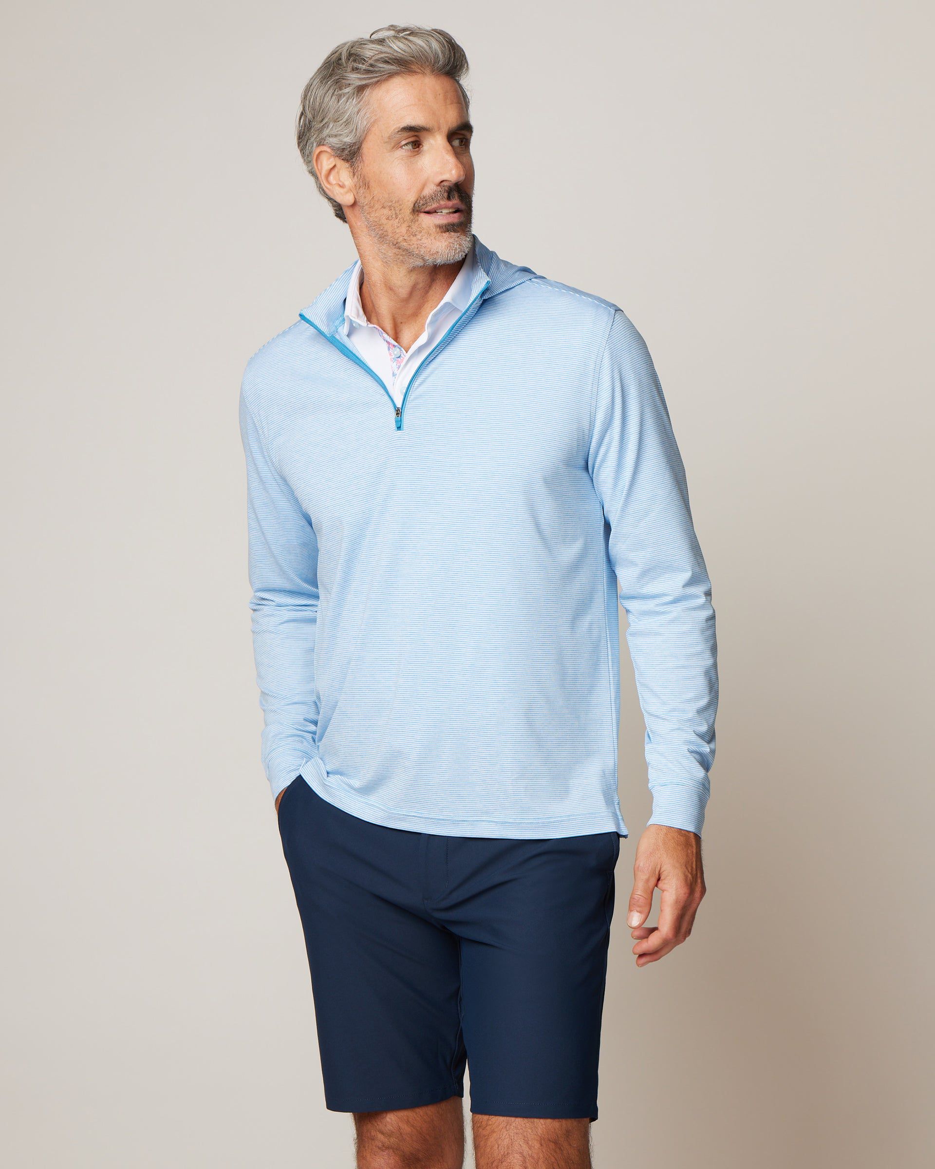 Johnnie-O Hybrid Performance 1/4 Zip Hoodie