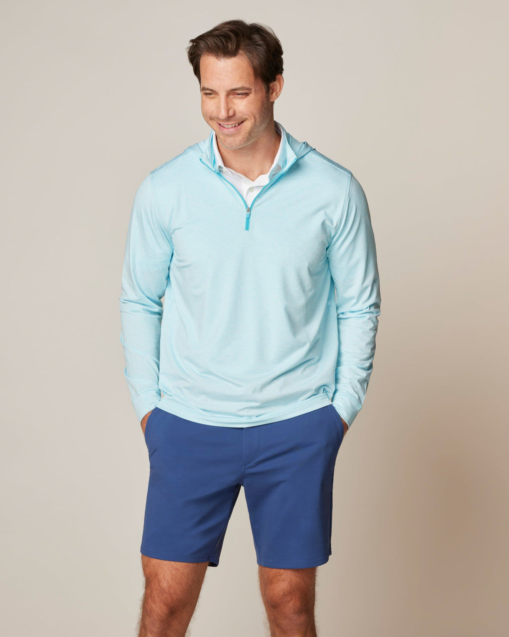 Johnnie-O Hybrid Performance 1/4 Zip Hoodie