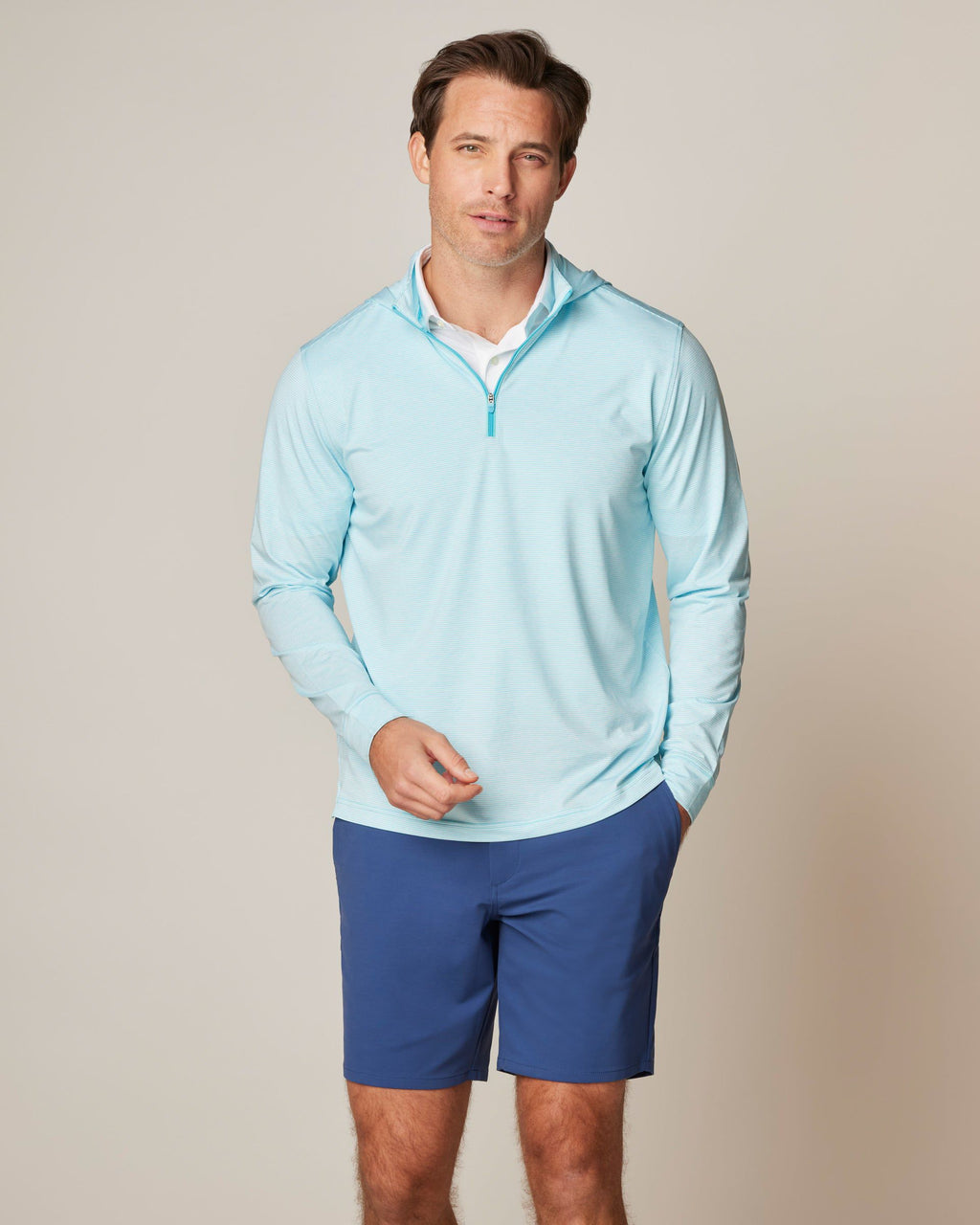 Johnnie-O Hybrid Performance 1/4 Zip Hoodie