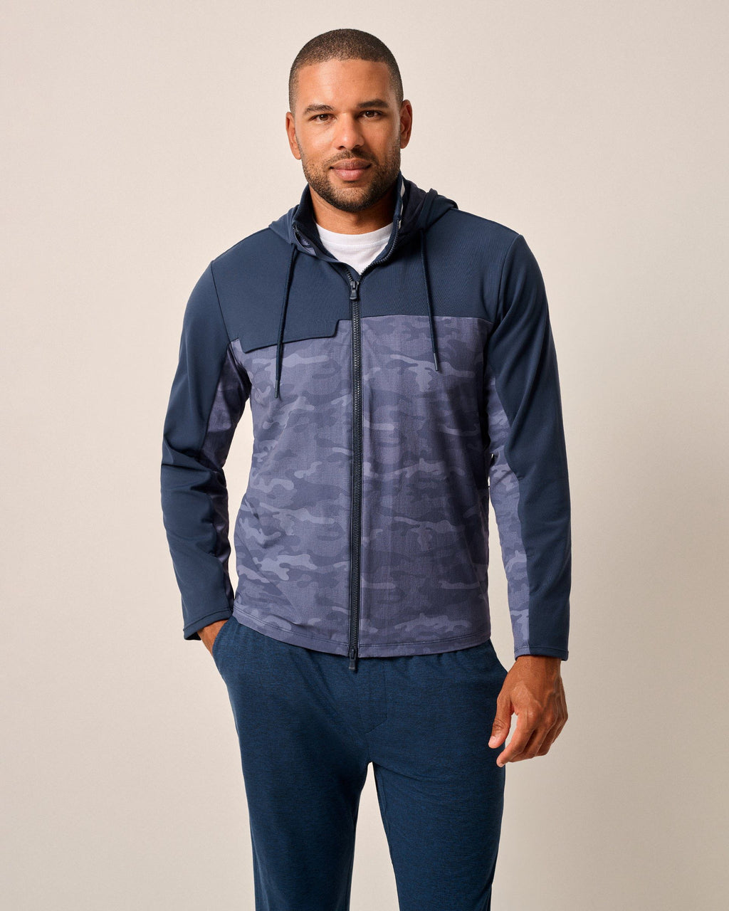 Johnnie-O Callahan Performance Camo Jacket, Navy