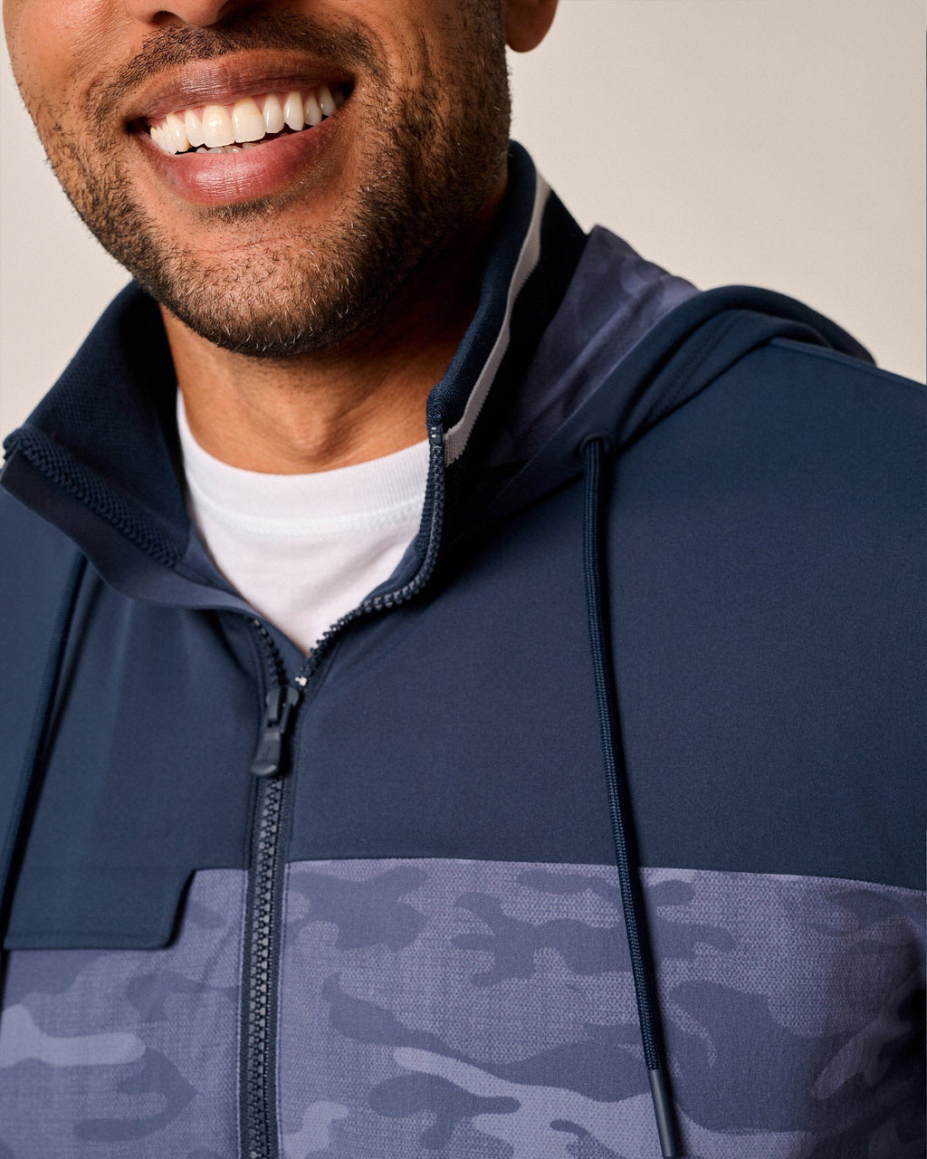Johnnie-O Callahan Performance Camo Jacket, Navy