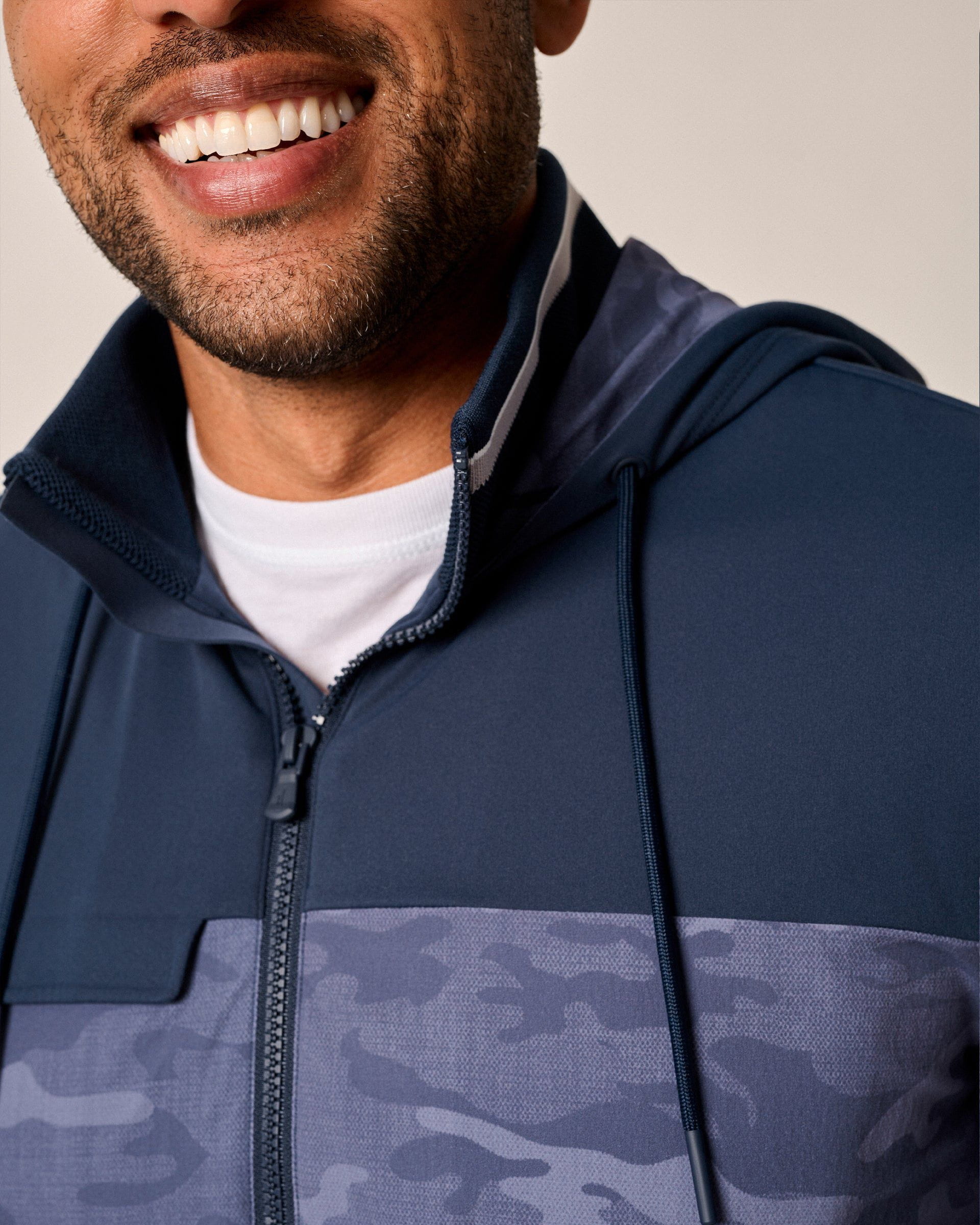 Johnnie-O Callahan Performance Camo Jacket, Navy