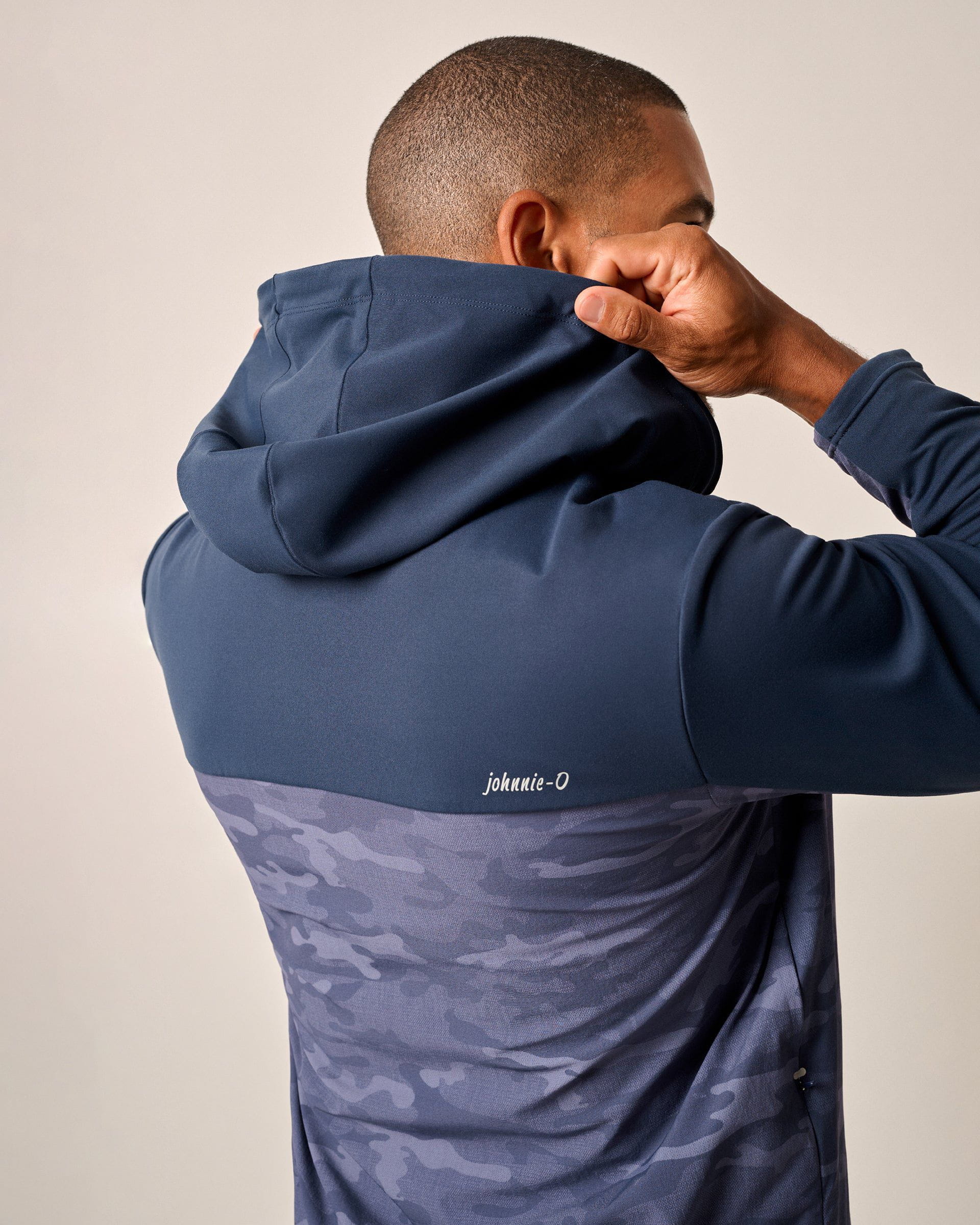 Johnnie-O Callahan Performance Camo Jacket, Navy