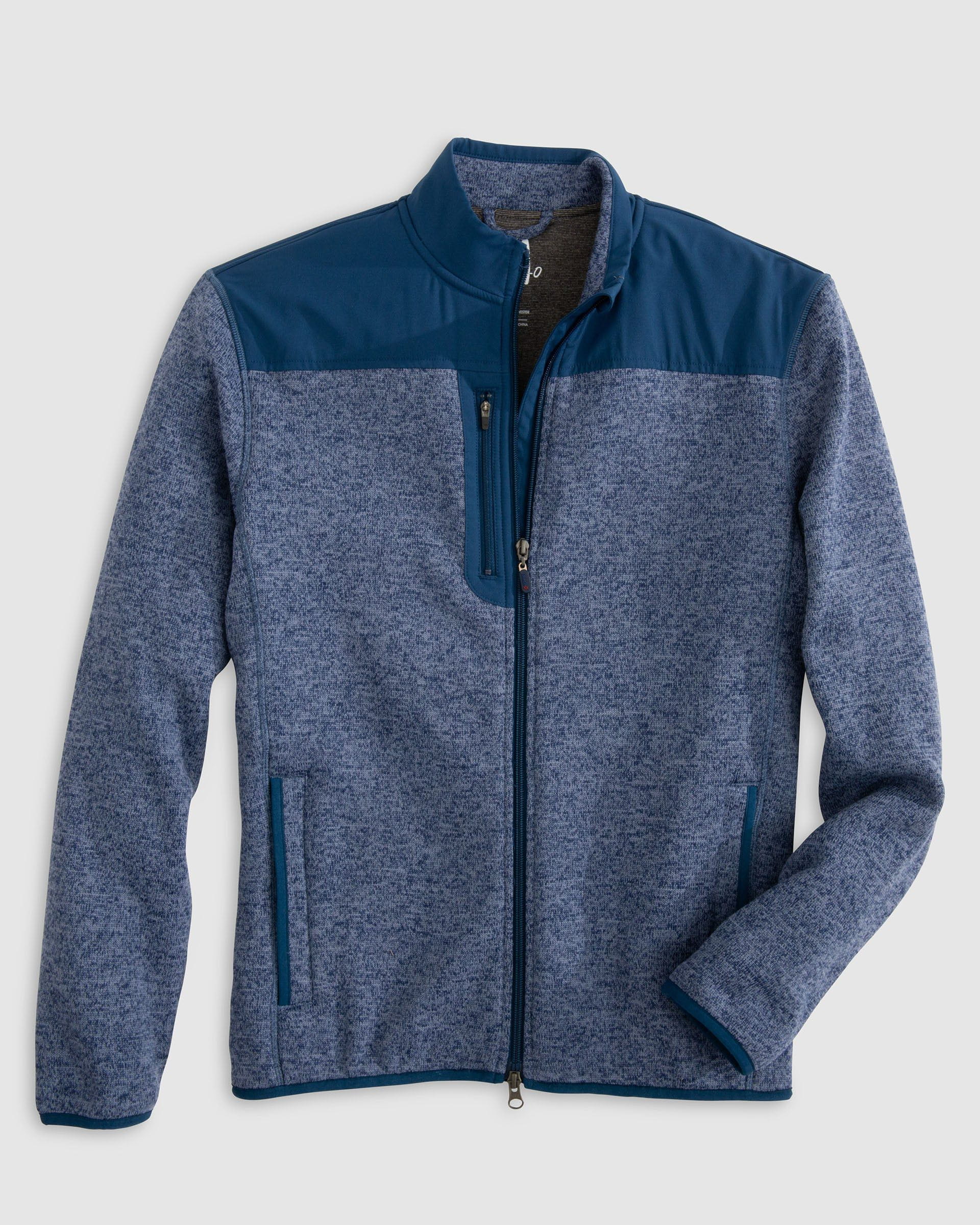 Johnnie-O Arlo Full Zip Fleece Jacket, Indigo