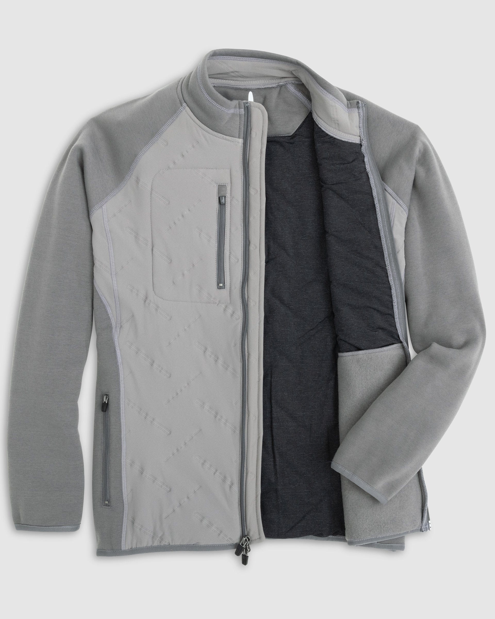 Johnnie-O Mario Mixed Media Jacket Charcoal