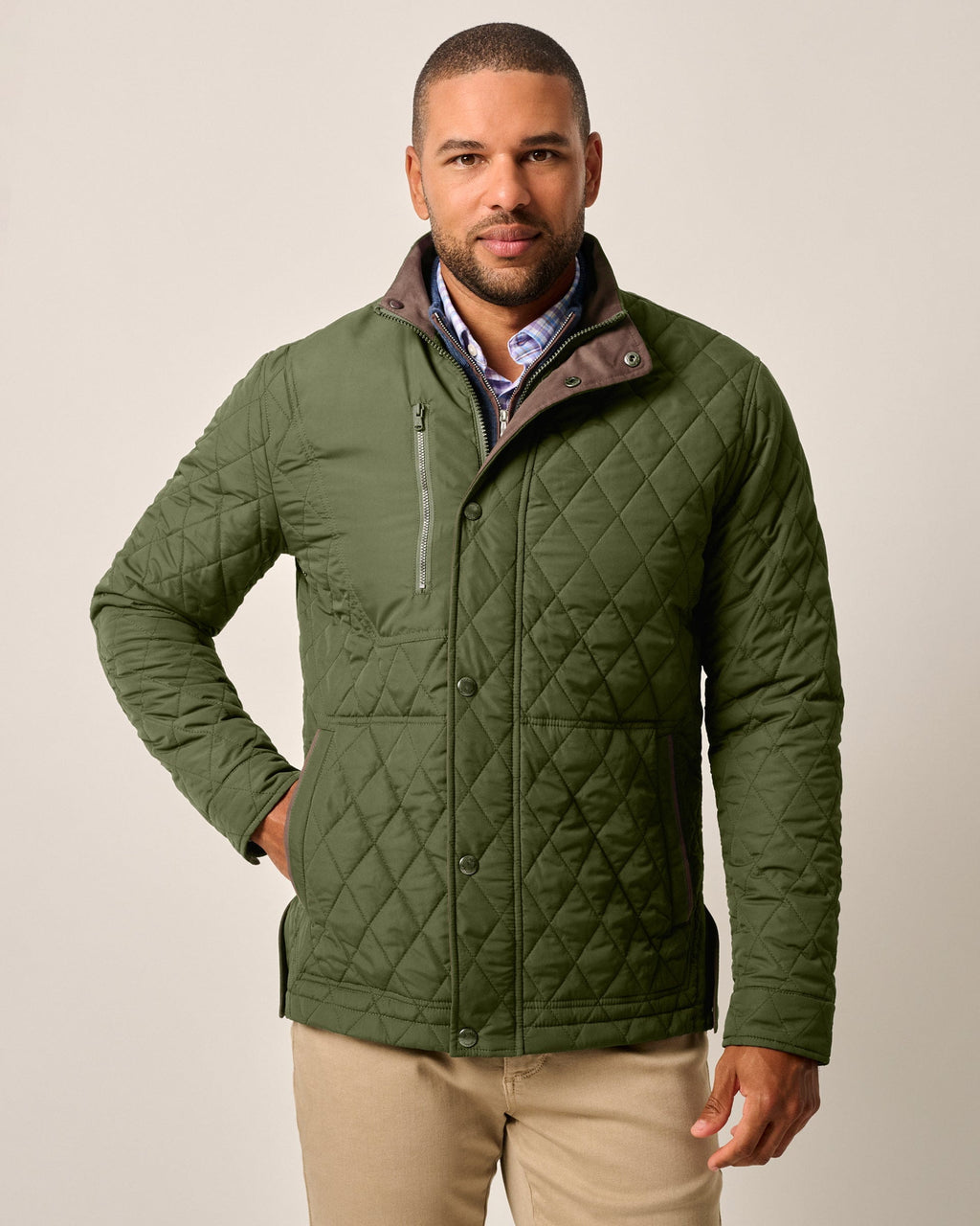Johnnie-O Juno Quilted Snap Jacket