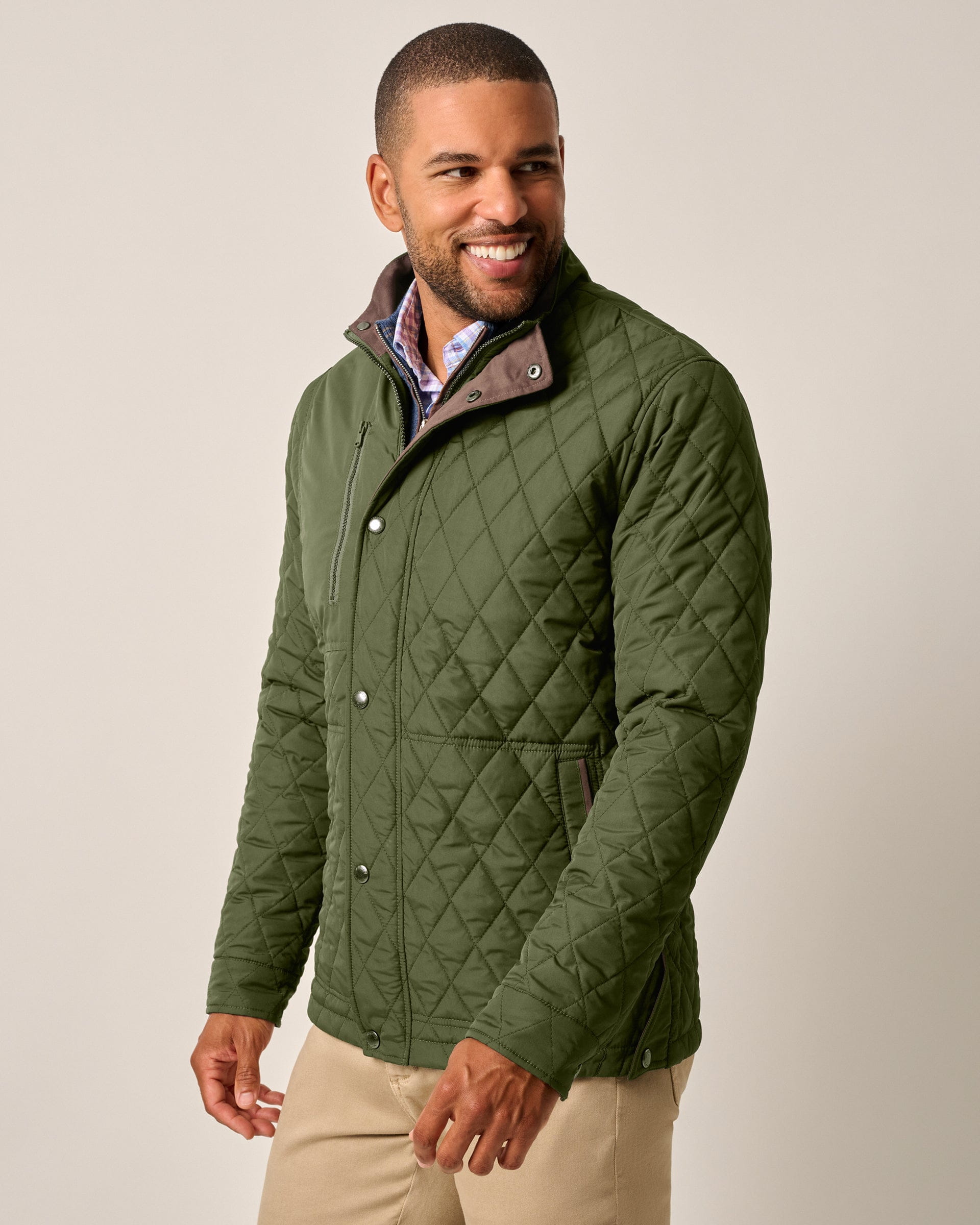 Johnnie-O Juno Quilted Snap Jacket