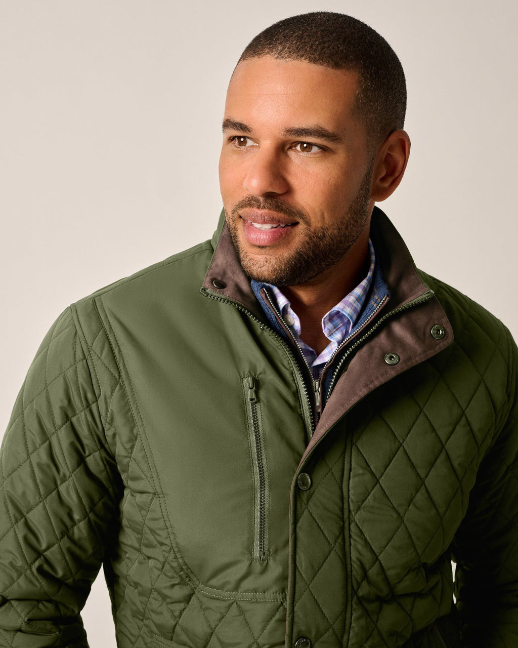 Johnnie-O Juno Quilted Snap Jacket