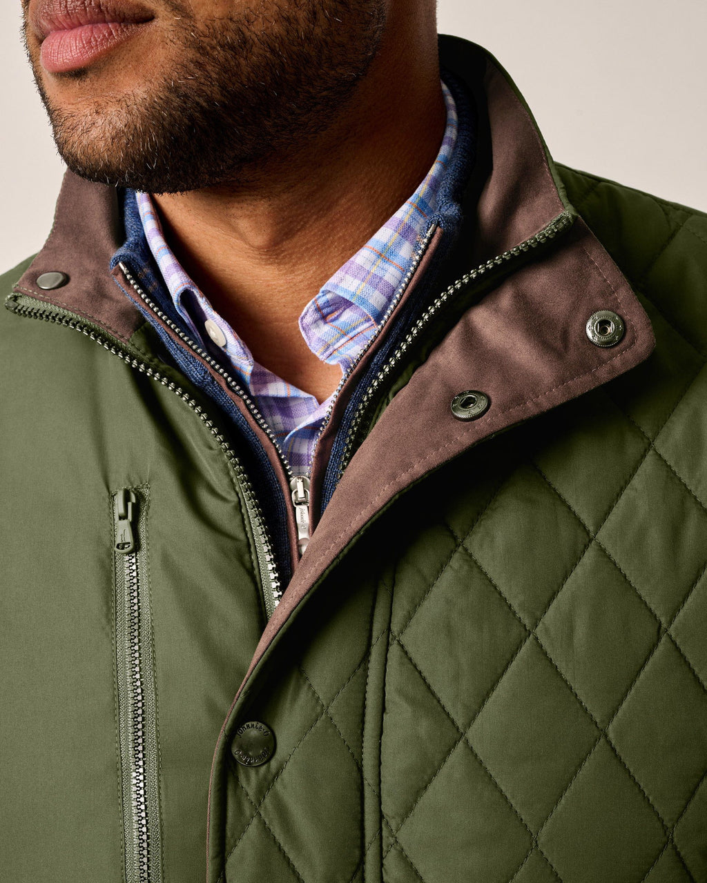 Johnnie-O Juno Quilted Snap Jacket