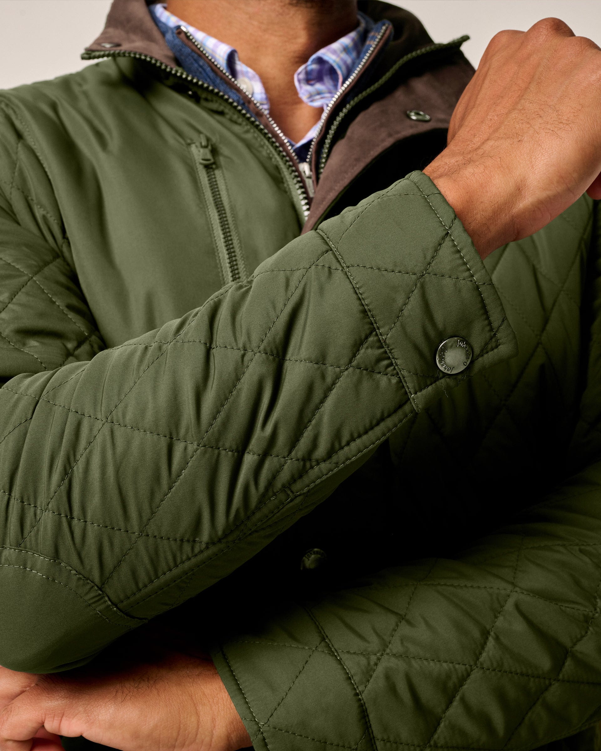 Johnnie-O Juno Quilted Snap Jacket