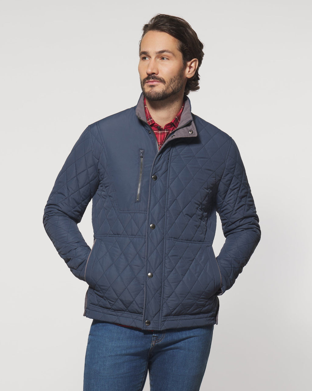 Johnnie-O Juno Quilted Snap Jacket