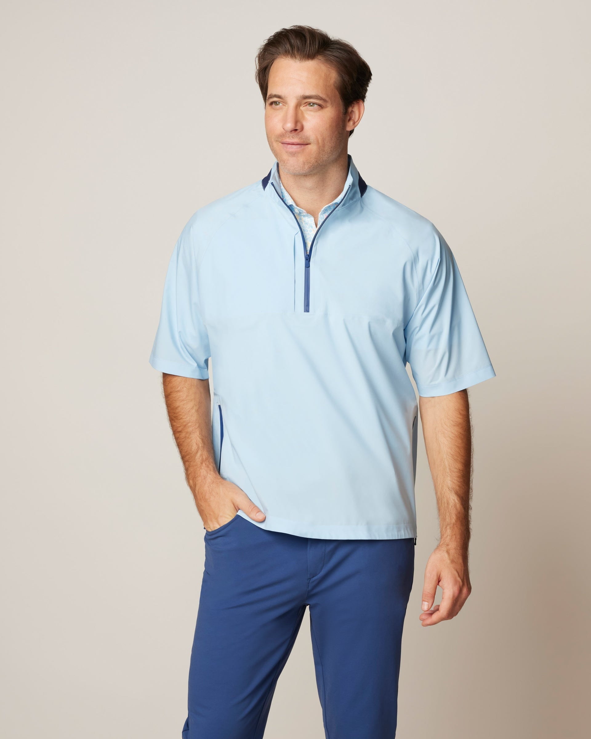 Johnnie-O Stealth Stowable Short Sleeve Rain Jacket