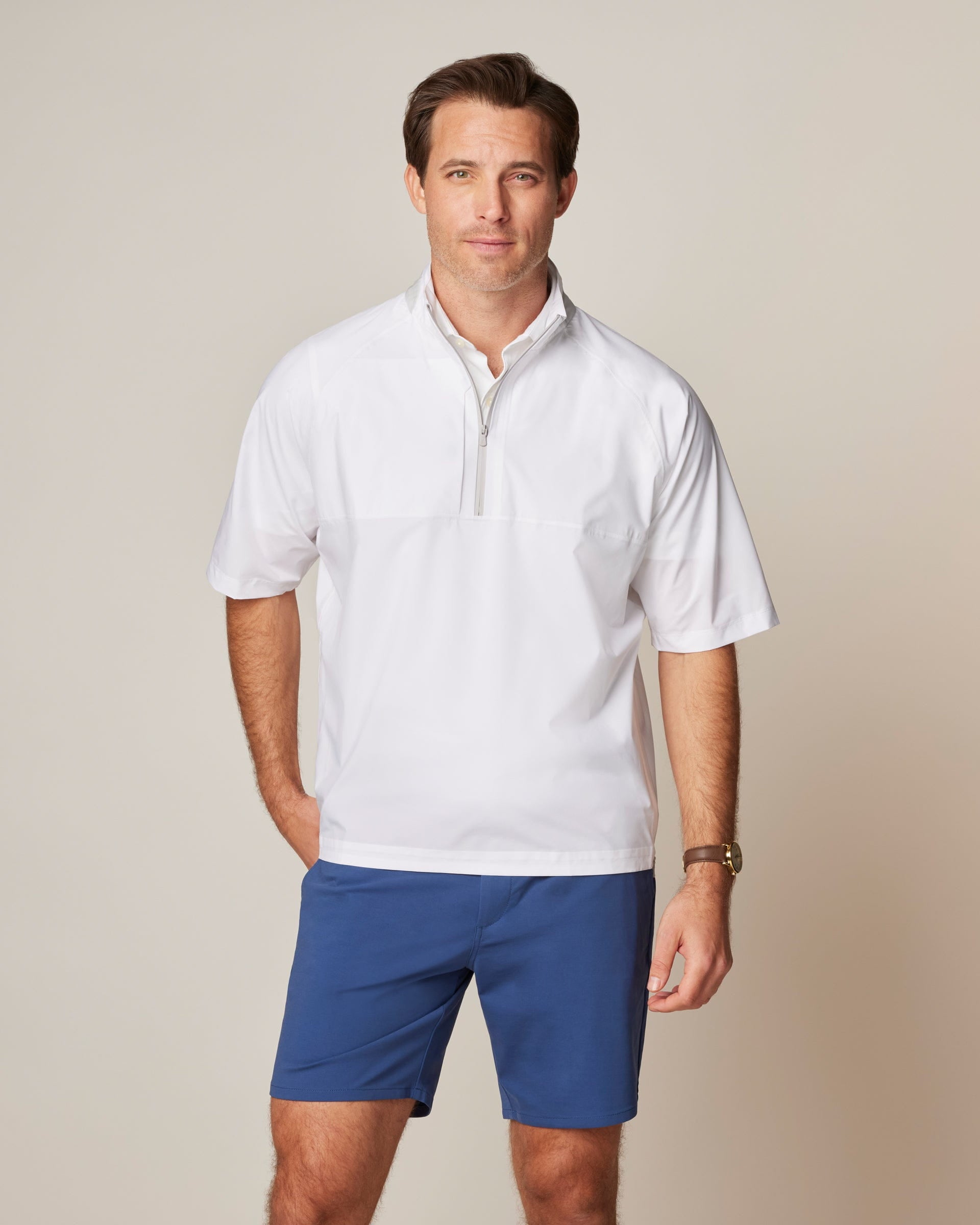 Johnnie-O Stealth Stowable Short Sleeve Rain Jacket