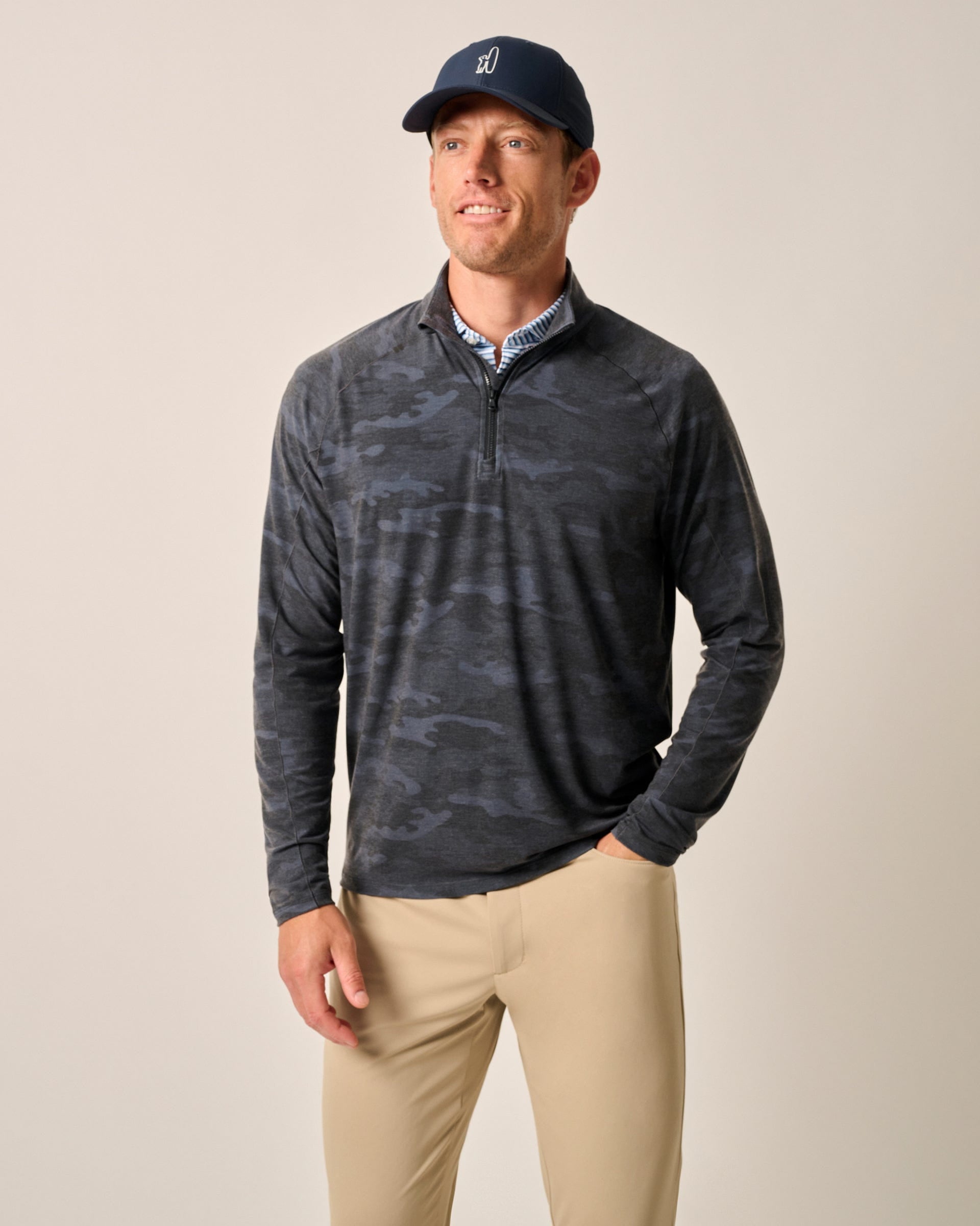 Johnnie-O Patton Performance Camo 1/4 Zip Pullover