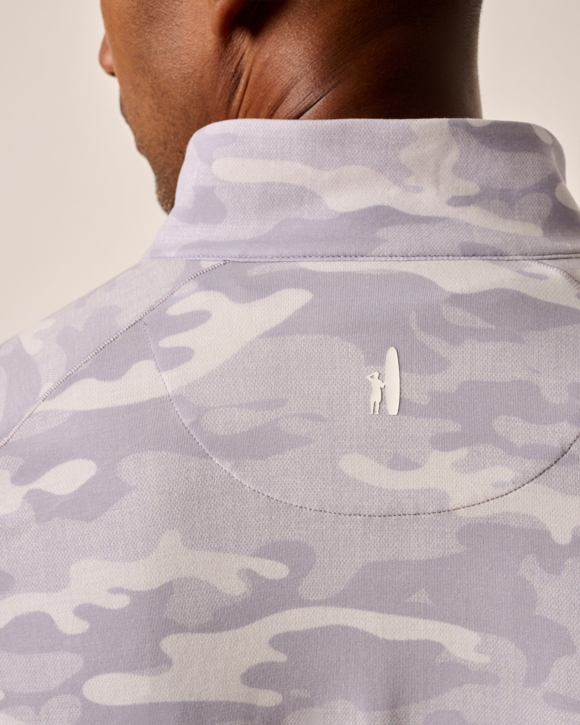 Johnnie-O Patton Performance Camo 1/4 Zip Pullover, White