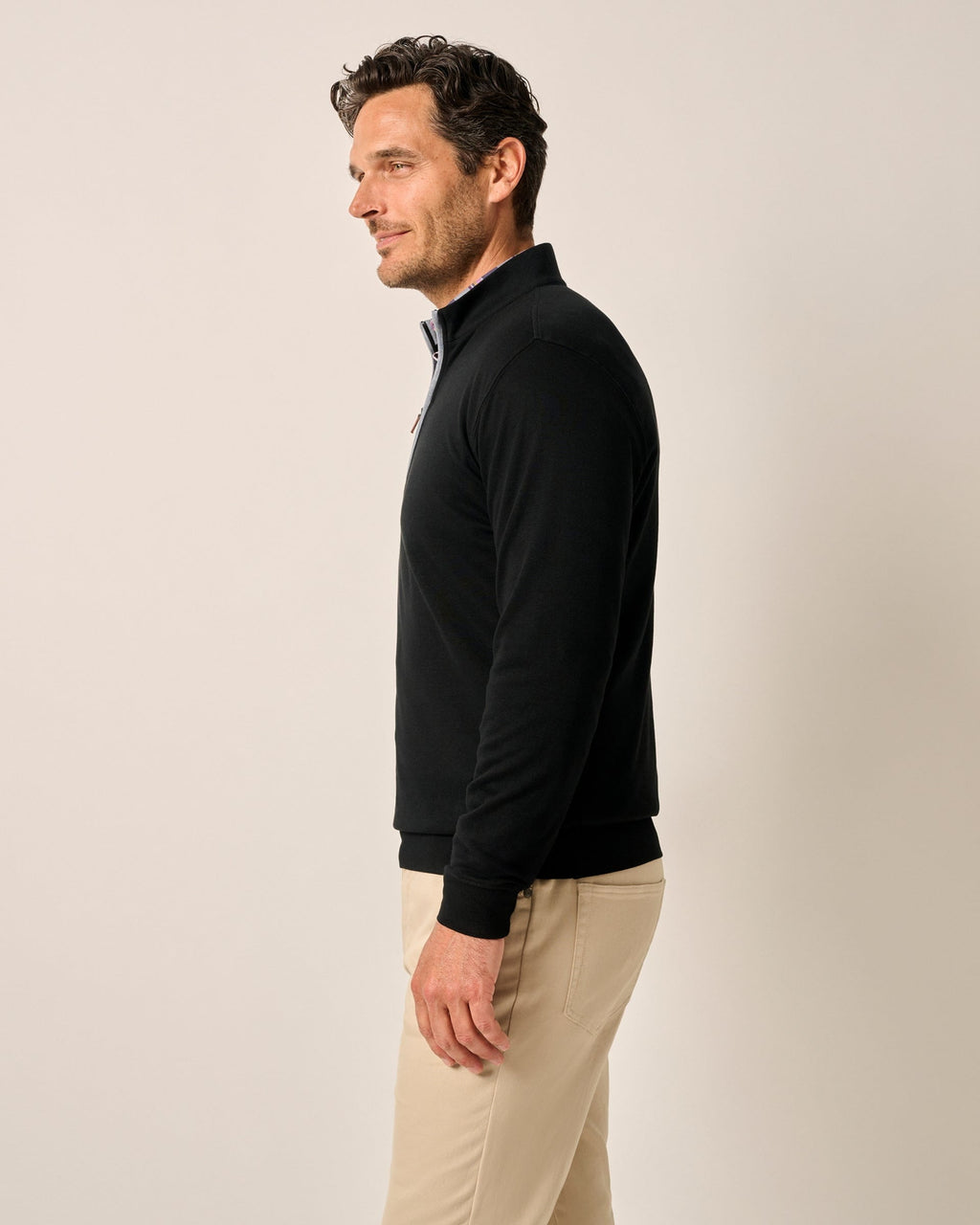Johnnie-O Sully 1/4 Zip Pullover, Black