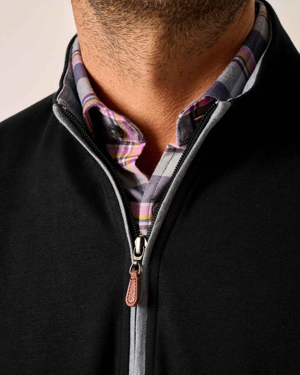 Johnnie-O Sully 1/4 Zip Pullover, Black