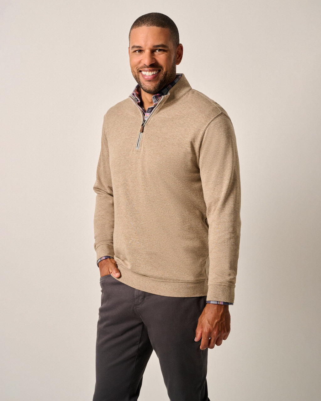 Johnnie-O Sully 1/4 Zip Pullover, Cedar