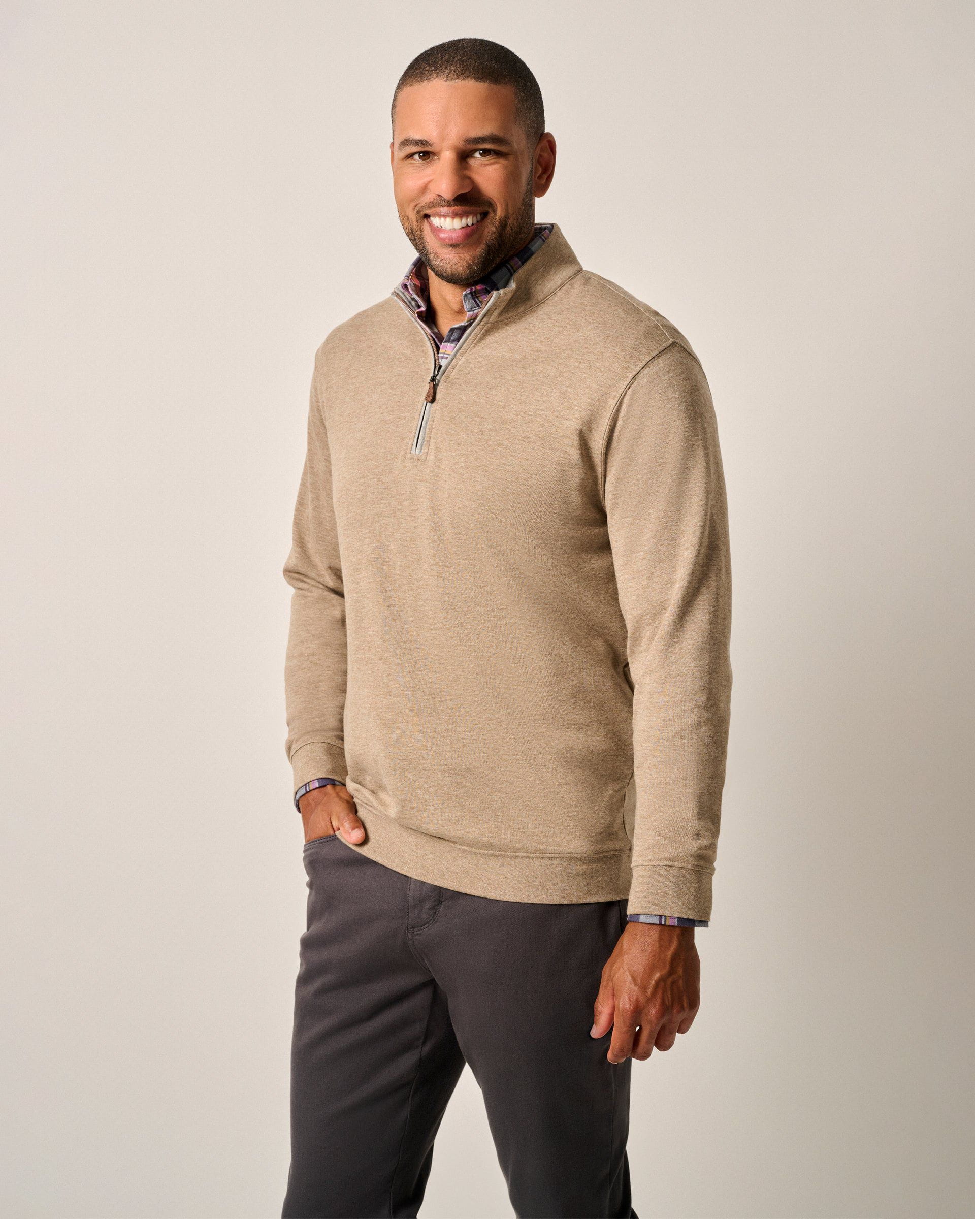 Johnnie-O Sully 1/4 Zip Pullover, Cedar