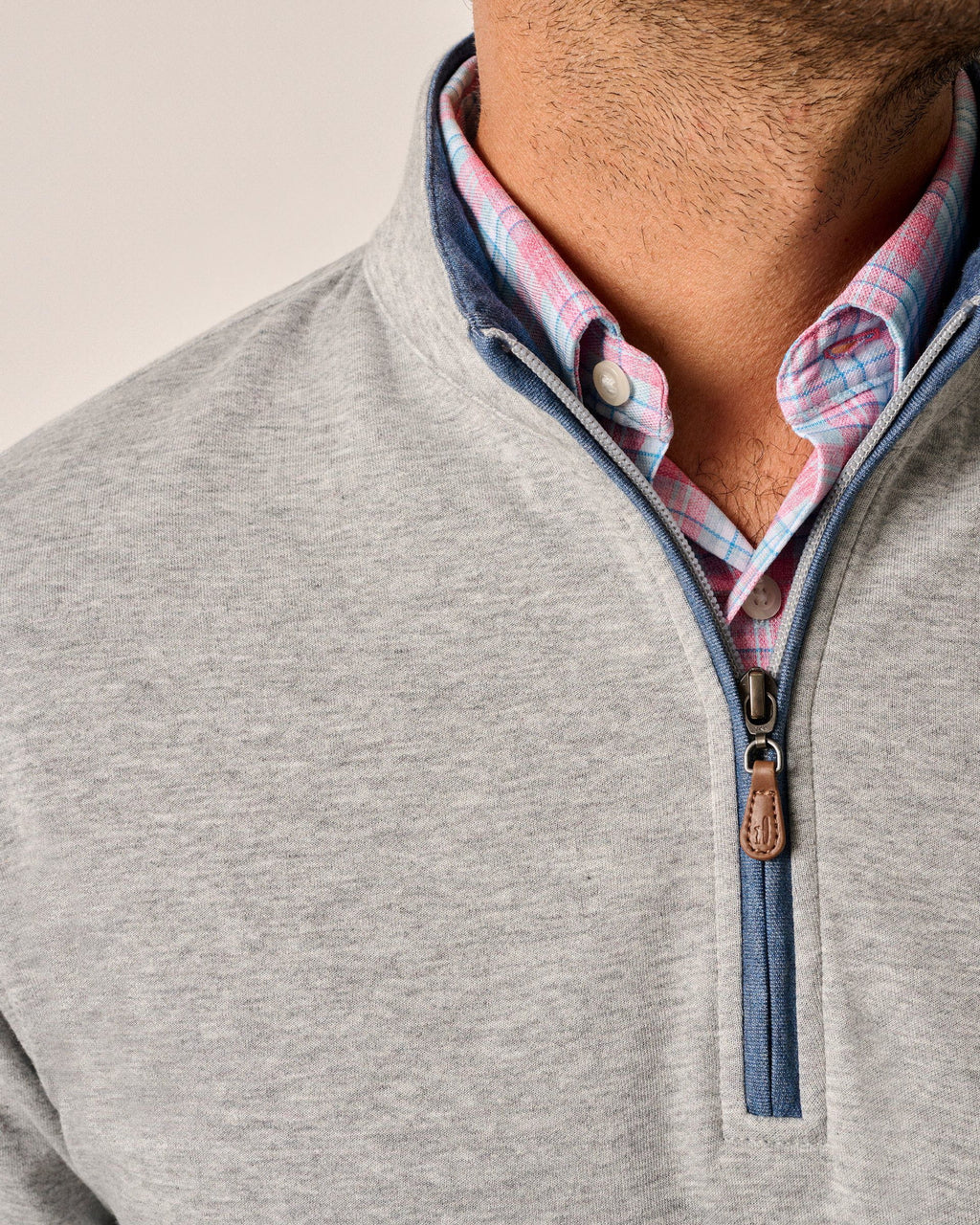 Johnnie-O Sully 1/4 Zip Pullover, Light Gray