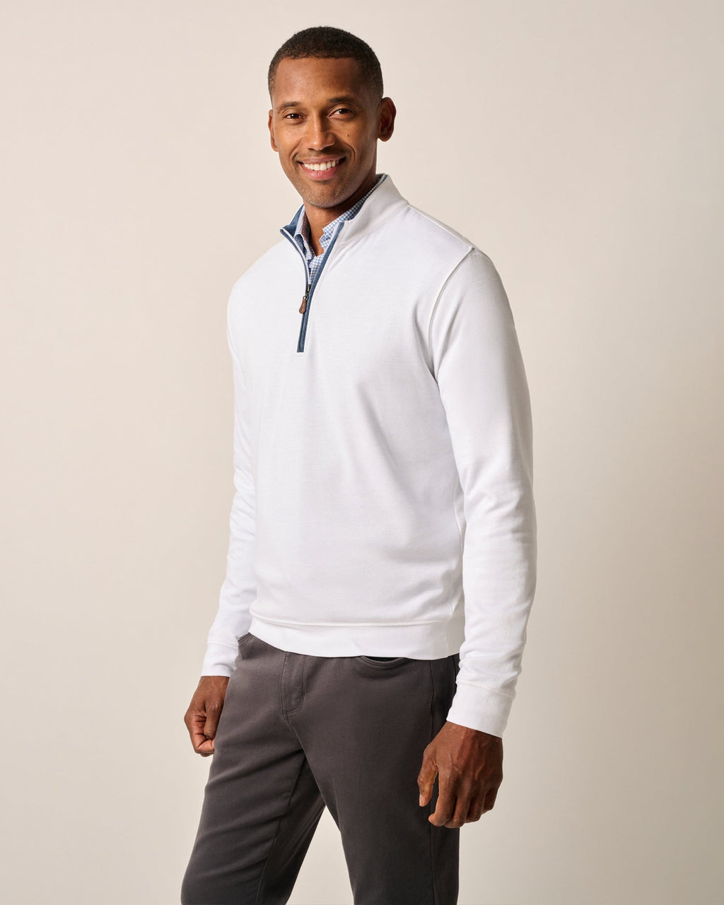 Johnnie-O Sully 1/4 Zip Pullover, White