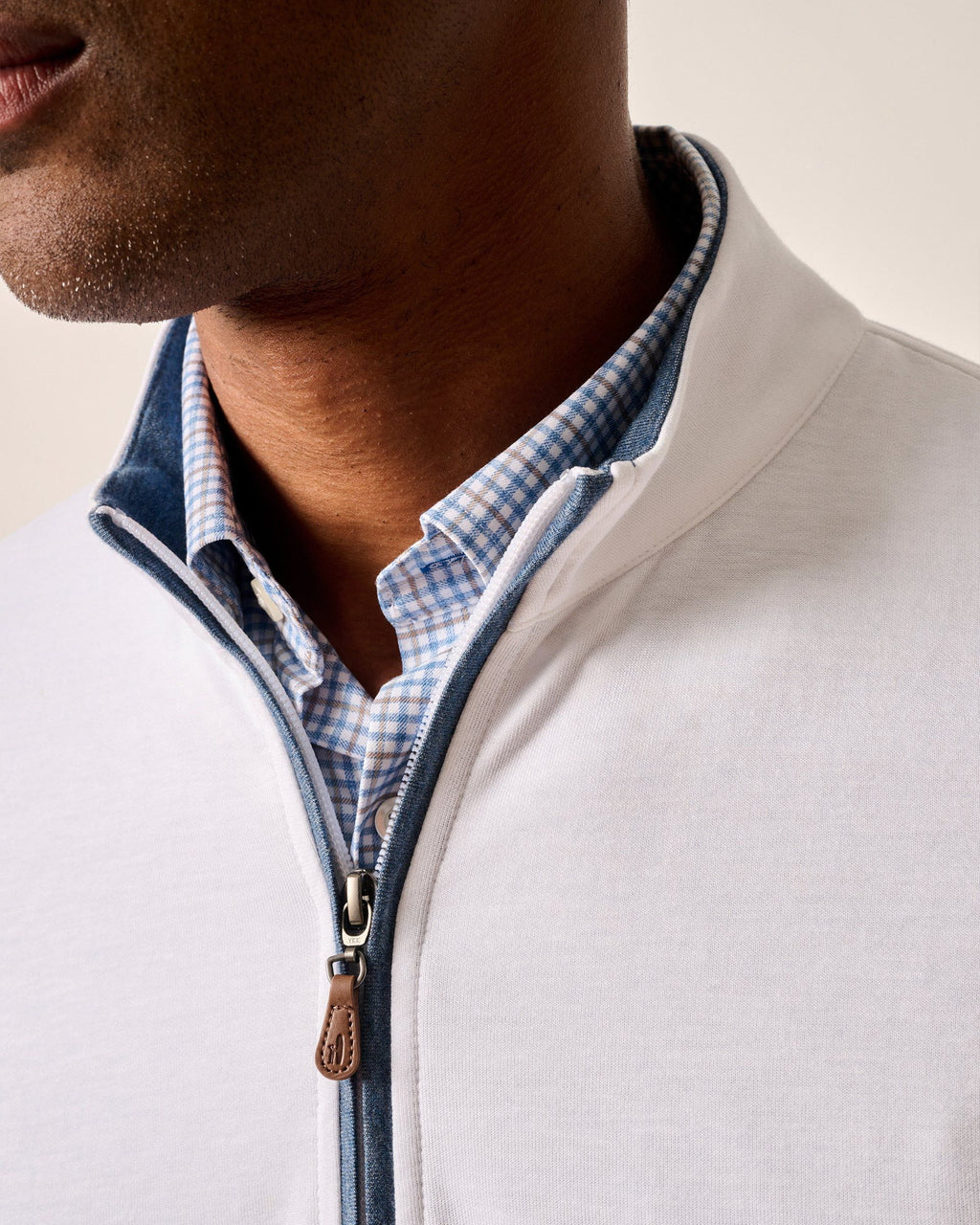 Johnnie-O Sully 1/4 Zip Pullover, White
