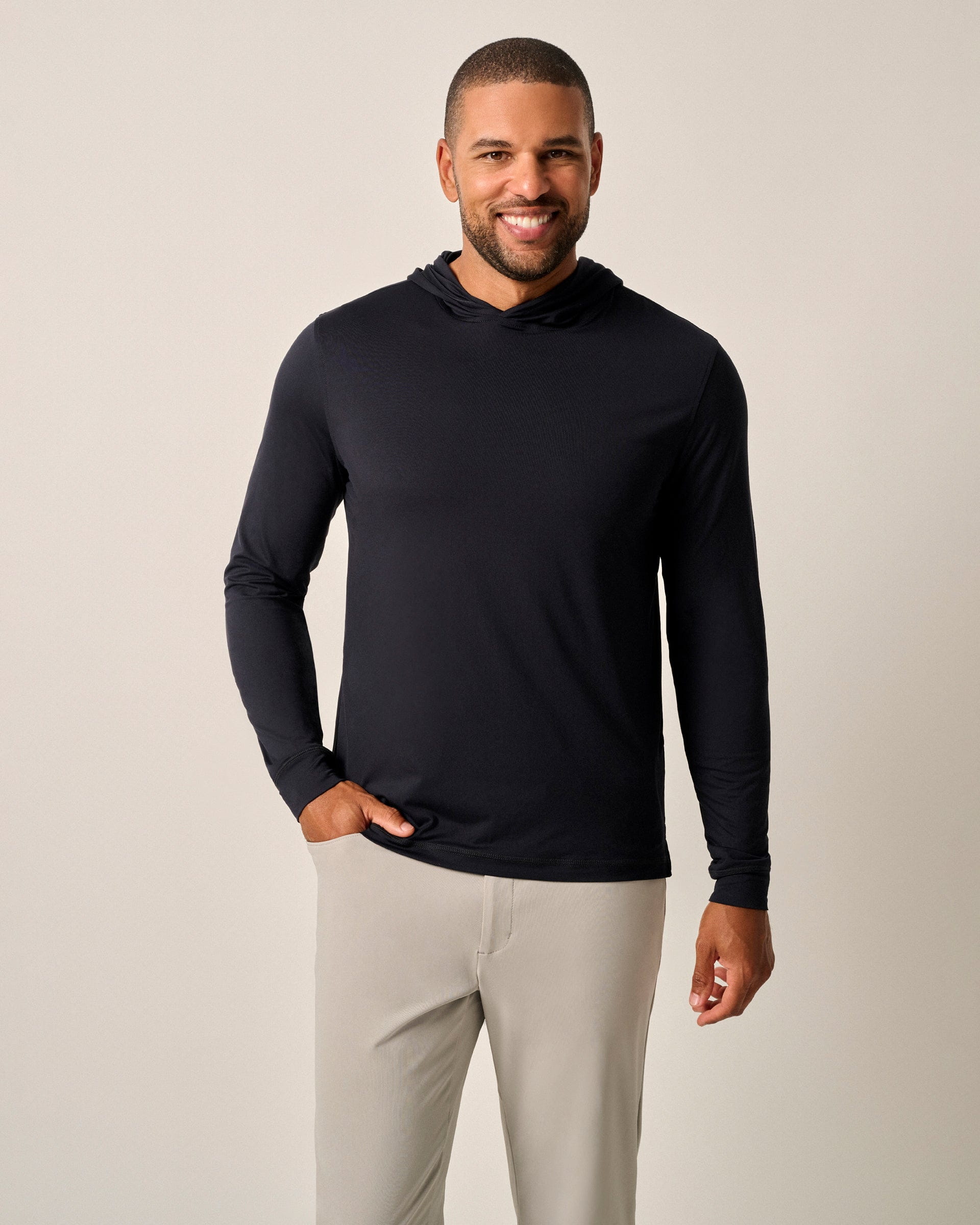 Johnnie-O Talon Featherweight Performance Hoodie, Black