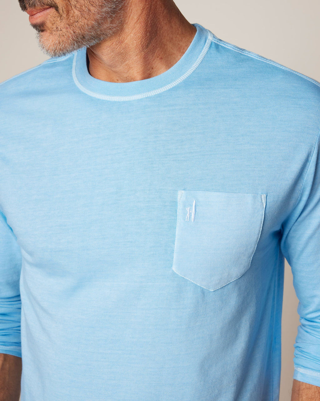 Johnnie-O Brennan Long Sleeve Cotton Blend T-Shirt, Maliblu