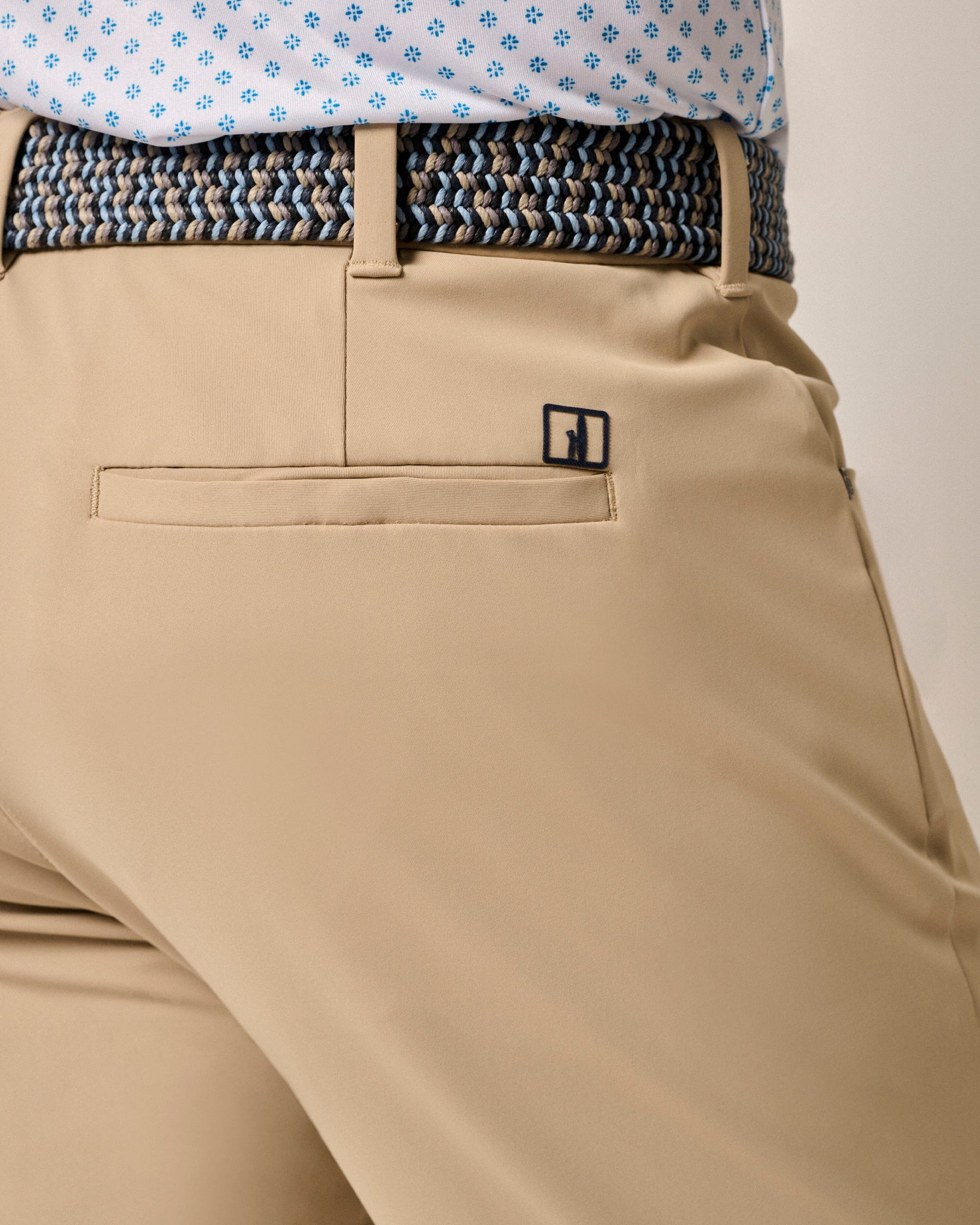 Johnnie-O Momentum Stretch Knit Performance Pant Light, Khaki