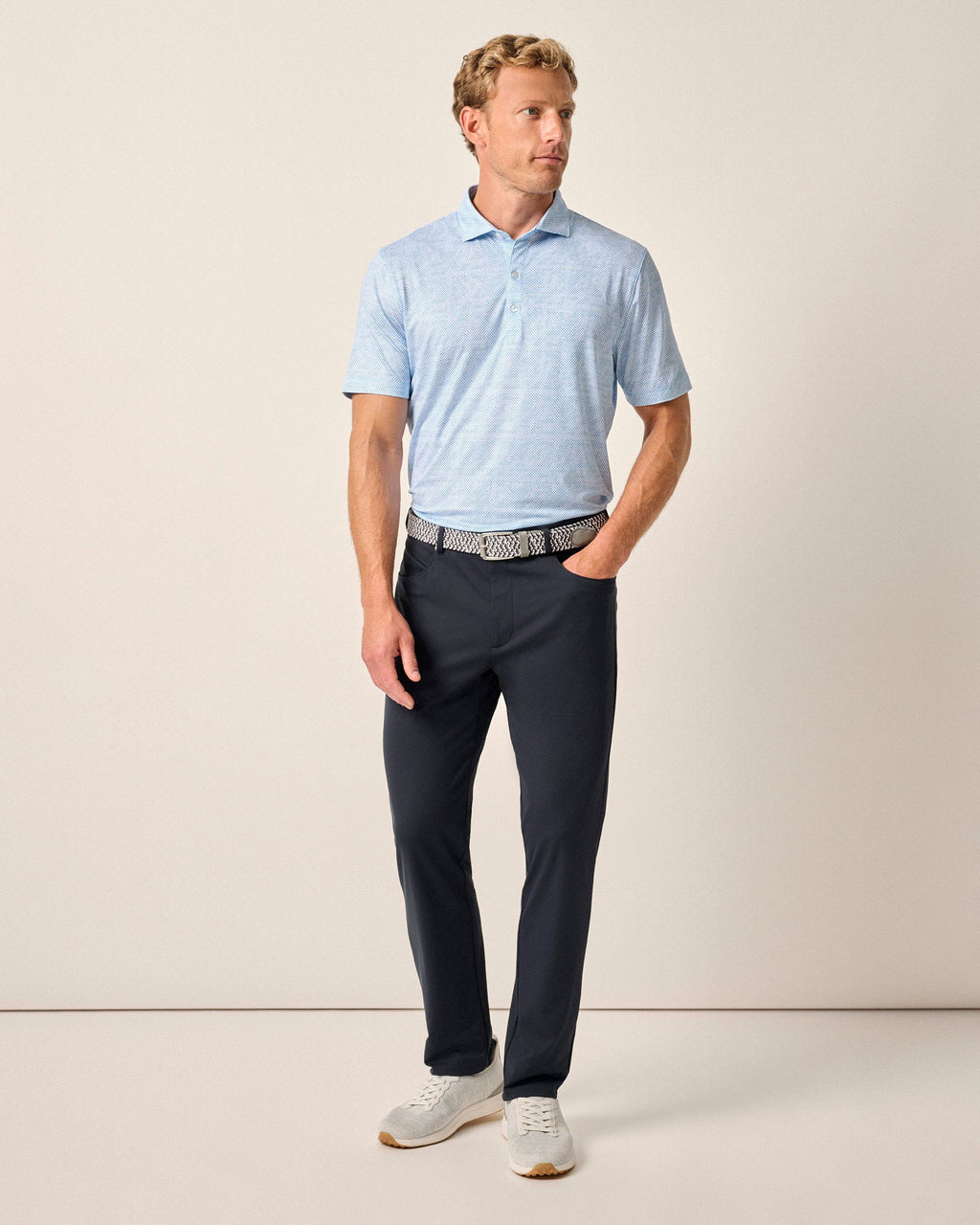 Johnnie-O Momentum Stretch Knit Performance Pant, Navy