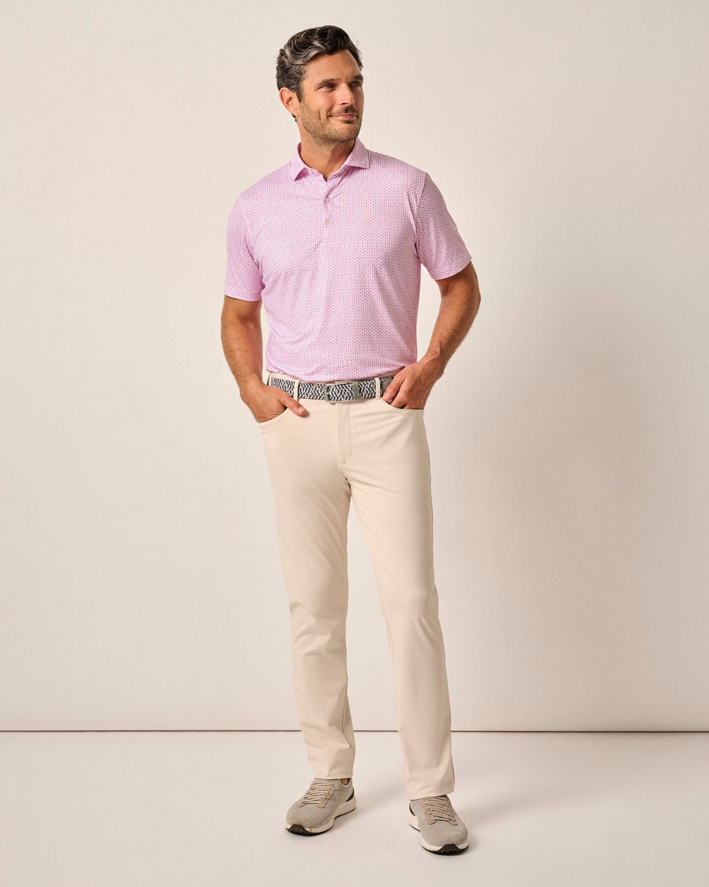 Johnnie-O Momentum Stretch Knit Performance Pant, Stone