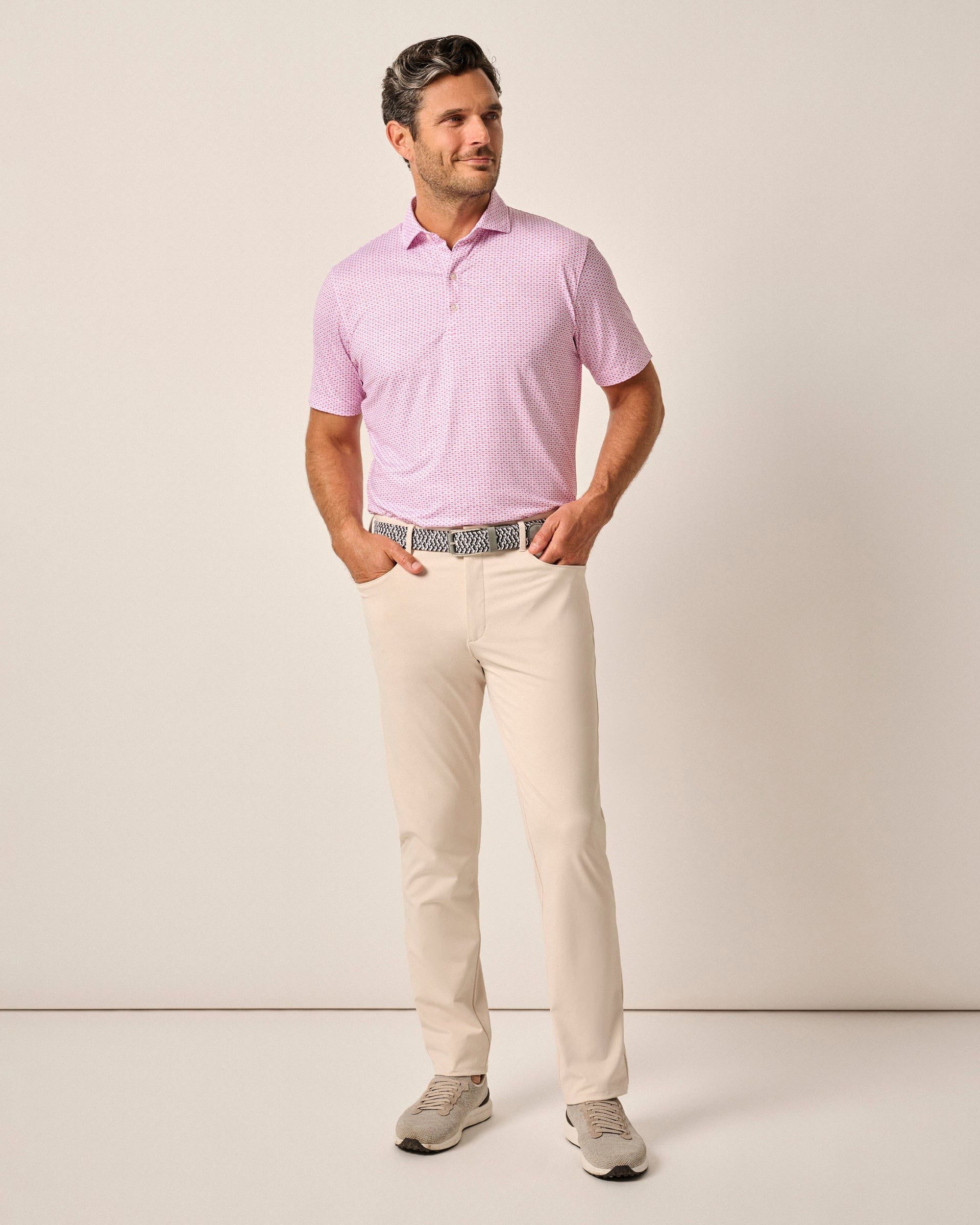 Johnnie-O Momentum Stretch Knit Performance Pant, Stone