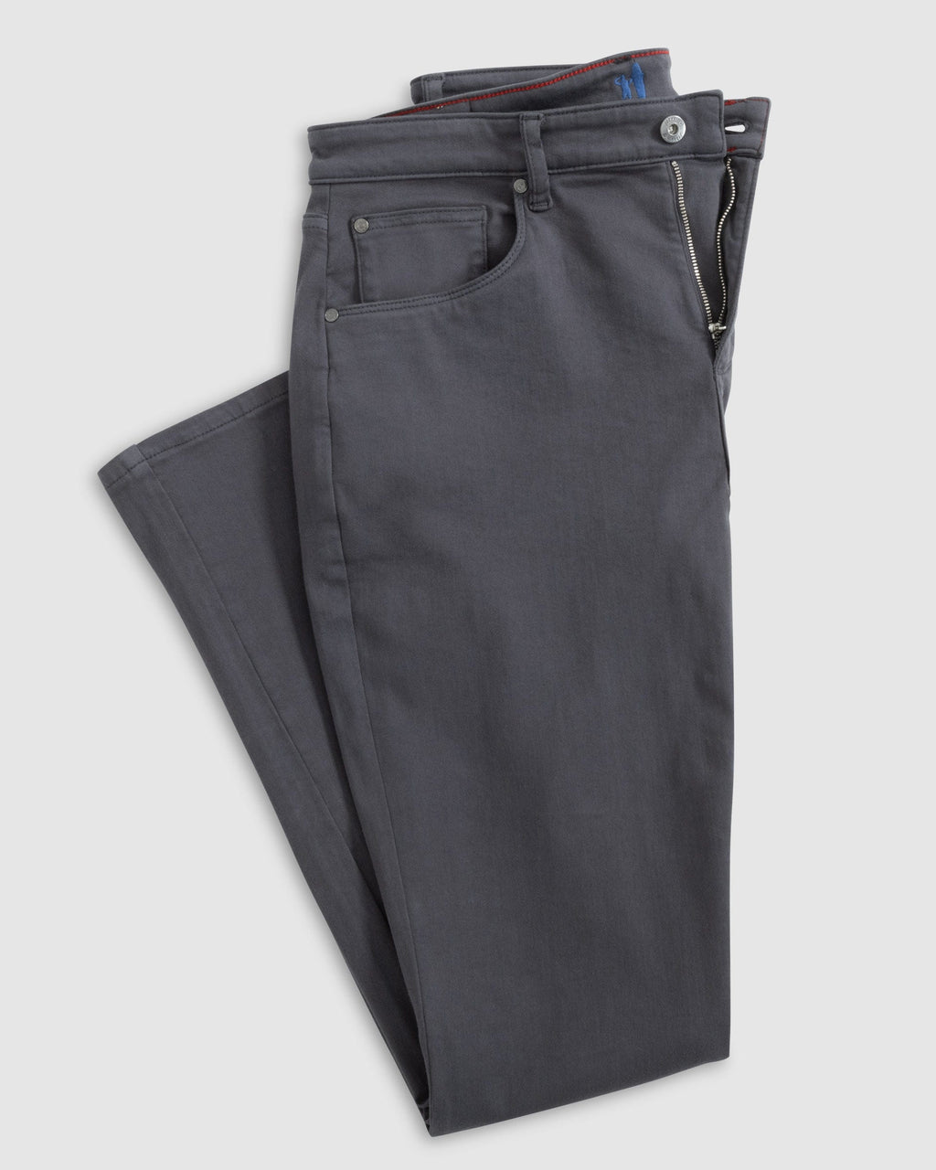 Johnnie-O Newport 5-Pocket Cotton Pants, Charcoal