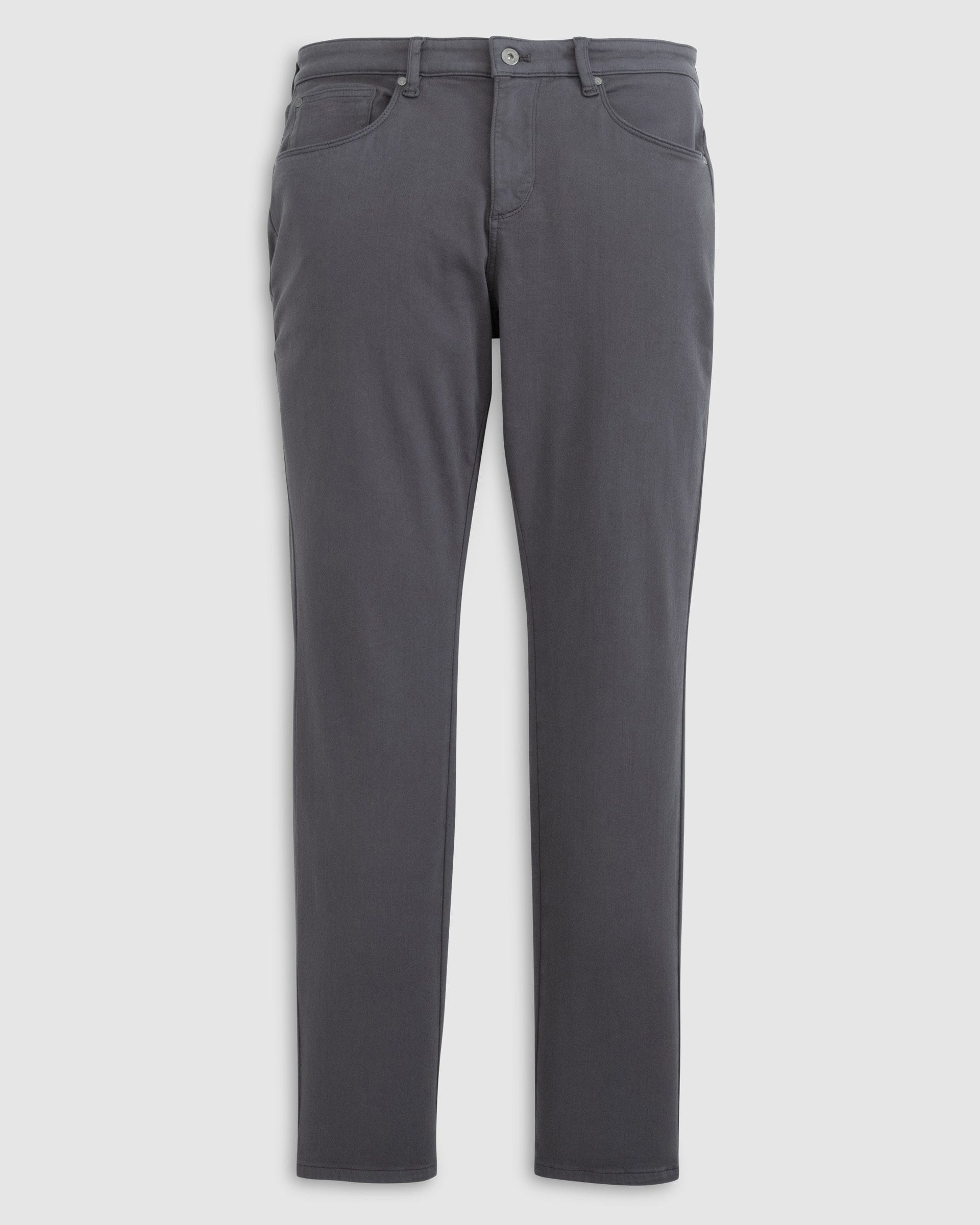 Johnnie-O Newport 5-Pocket Cotton Pants, Charcoal
