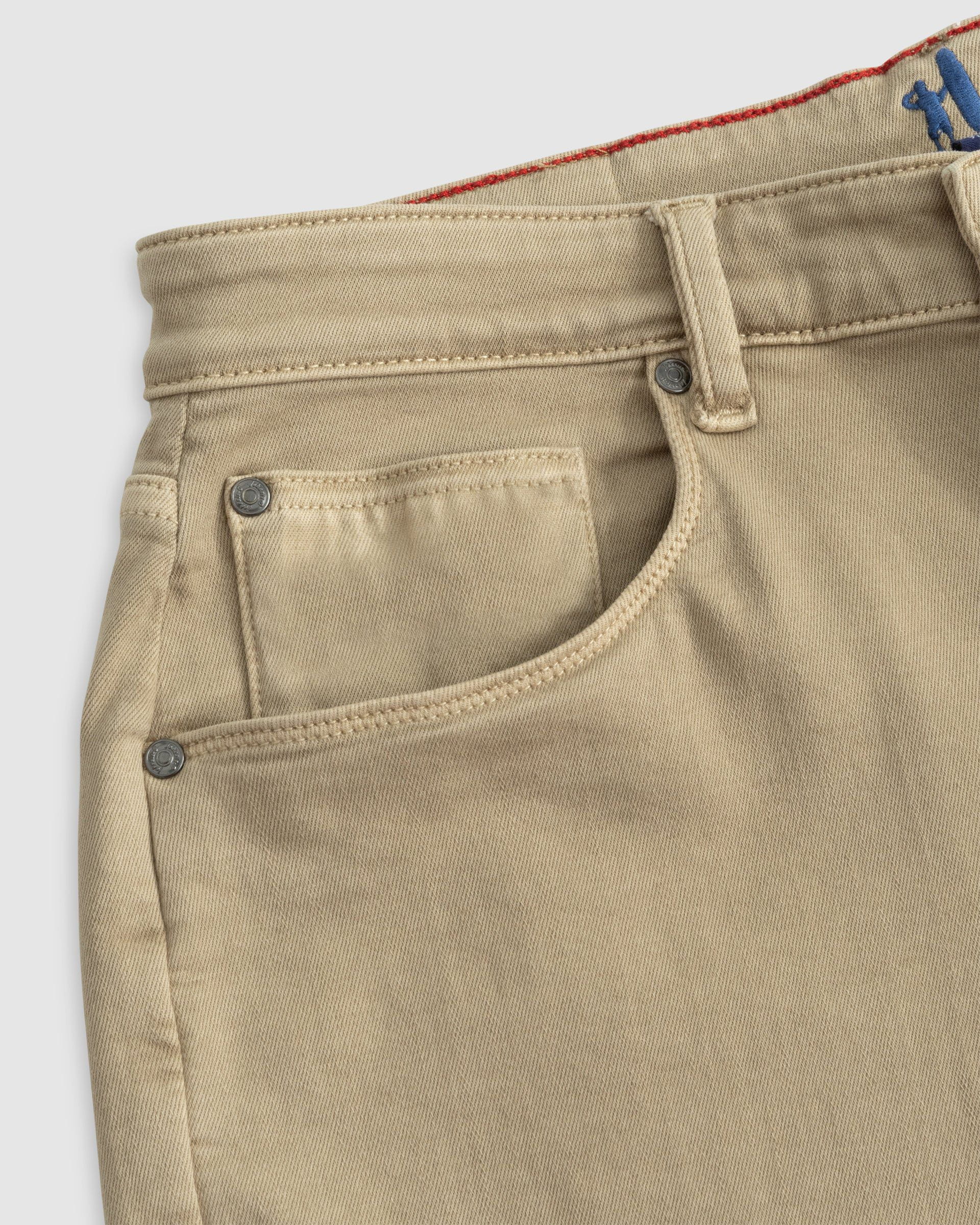 Johnnie-O Newport 5-Pocket Cotton Pants Khaki