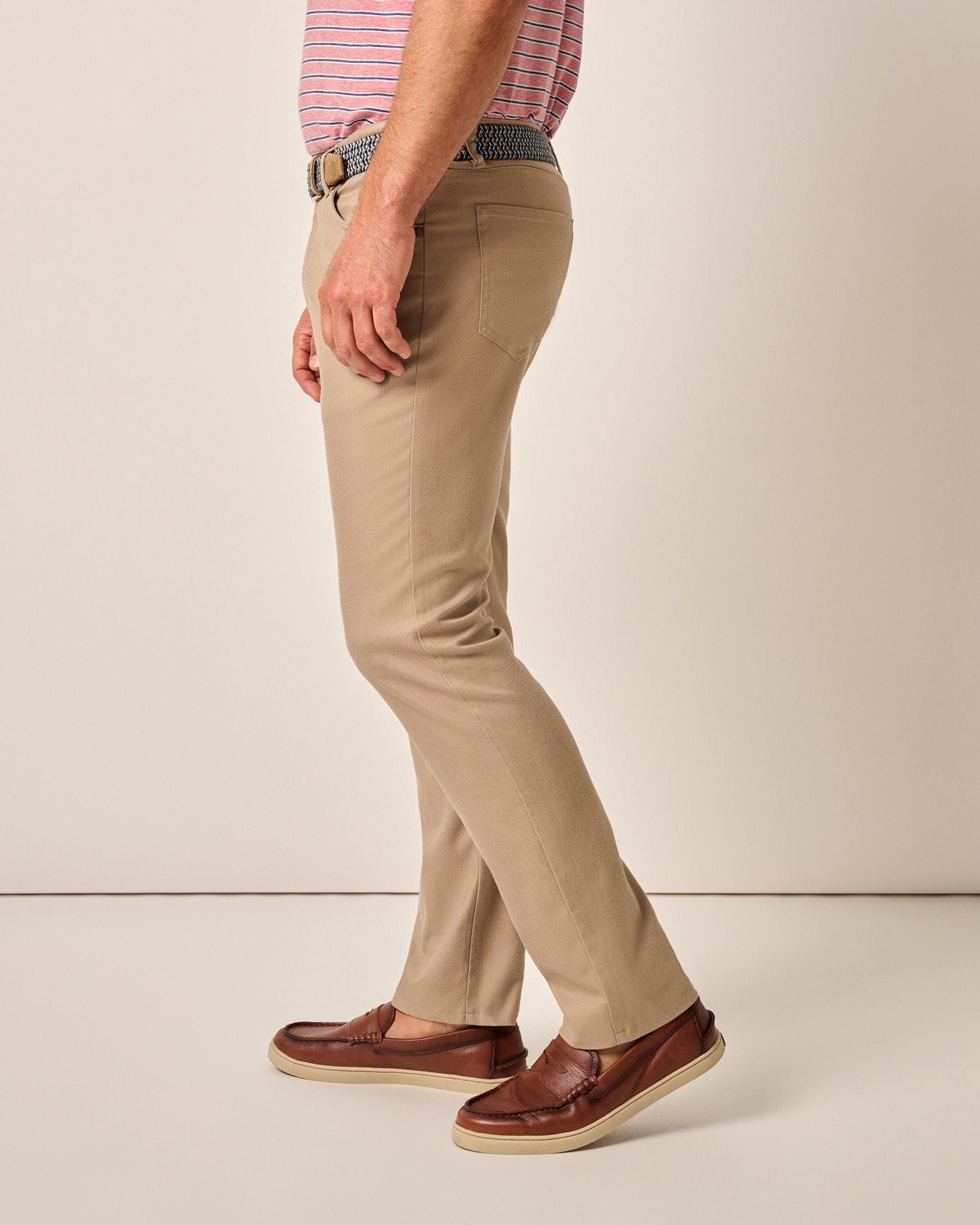 Johnnie-O Newport 5-Pocket Cotton Pants Khaki