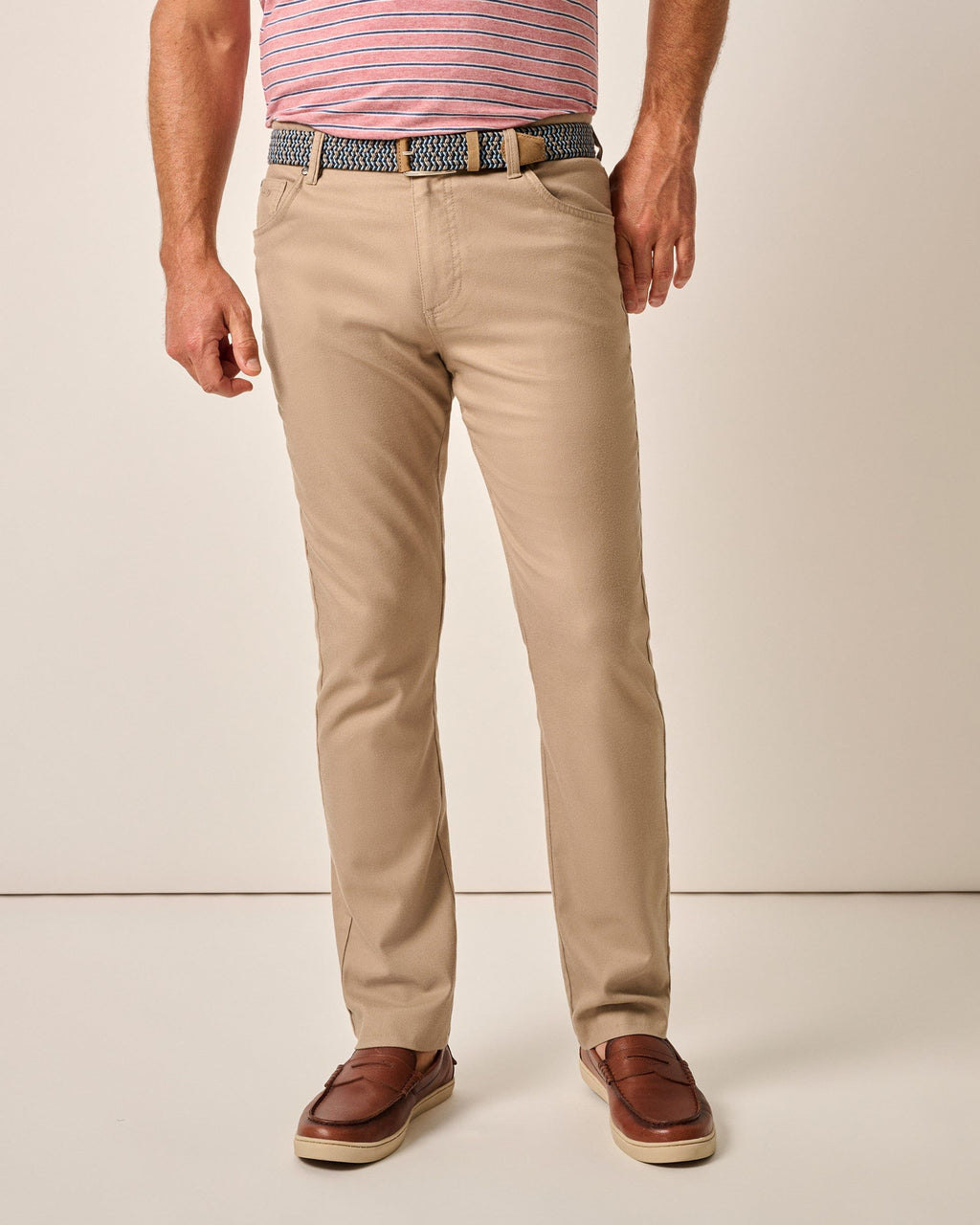 Johnnie-O Newport 5-Pocket Cotton Pants Khaki
