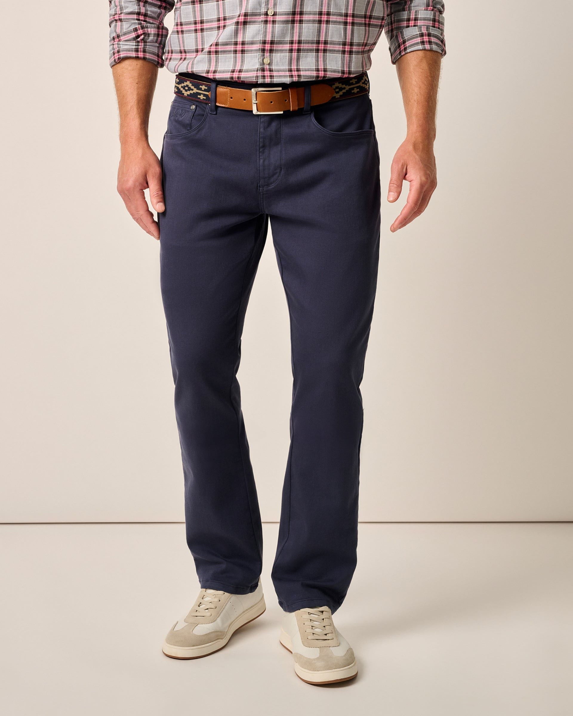 Johnnie-O Newport 5-Pocket Cotton Pants, Twilight