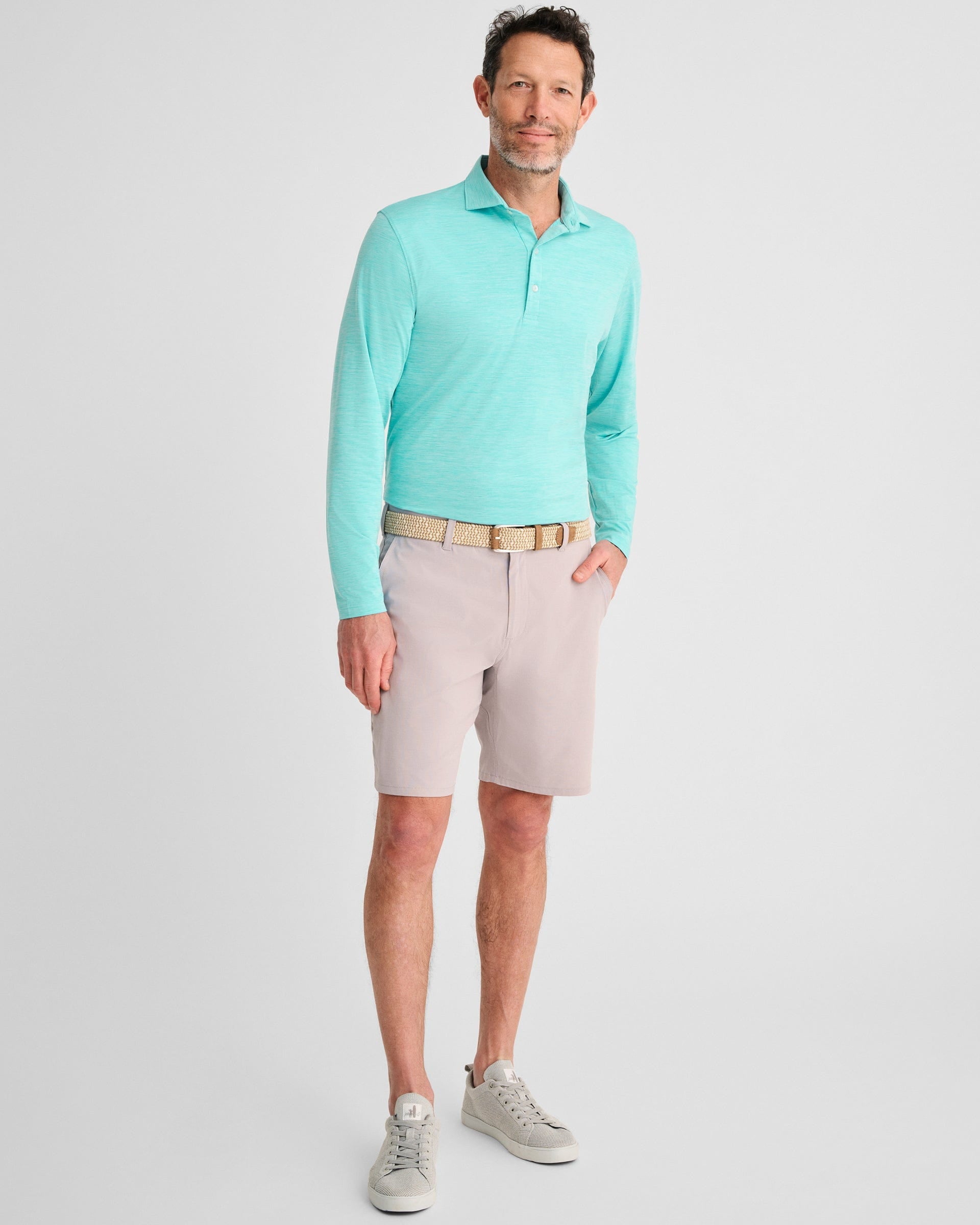 Johnnie-O Featherweight Long Sleeve Performance Polo - Swing