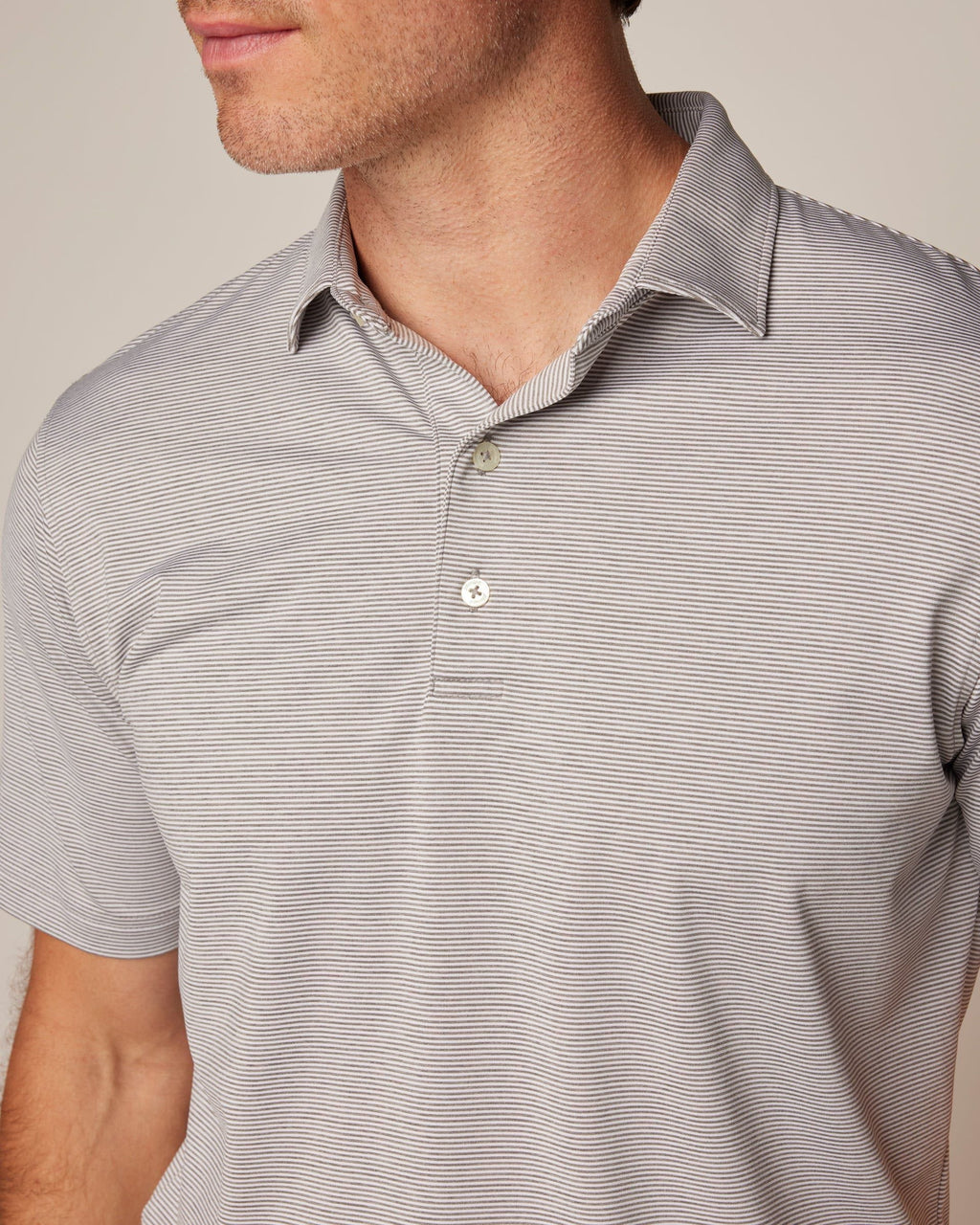 Johnnie-O Performance Jersey Polo - Lyndonn Stripe, Meteor