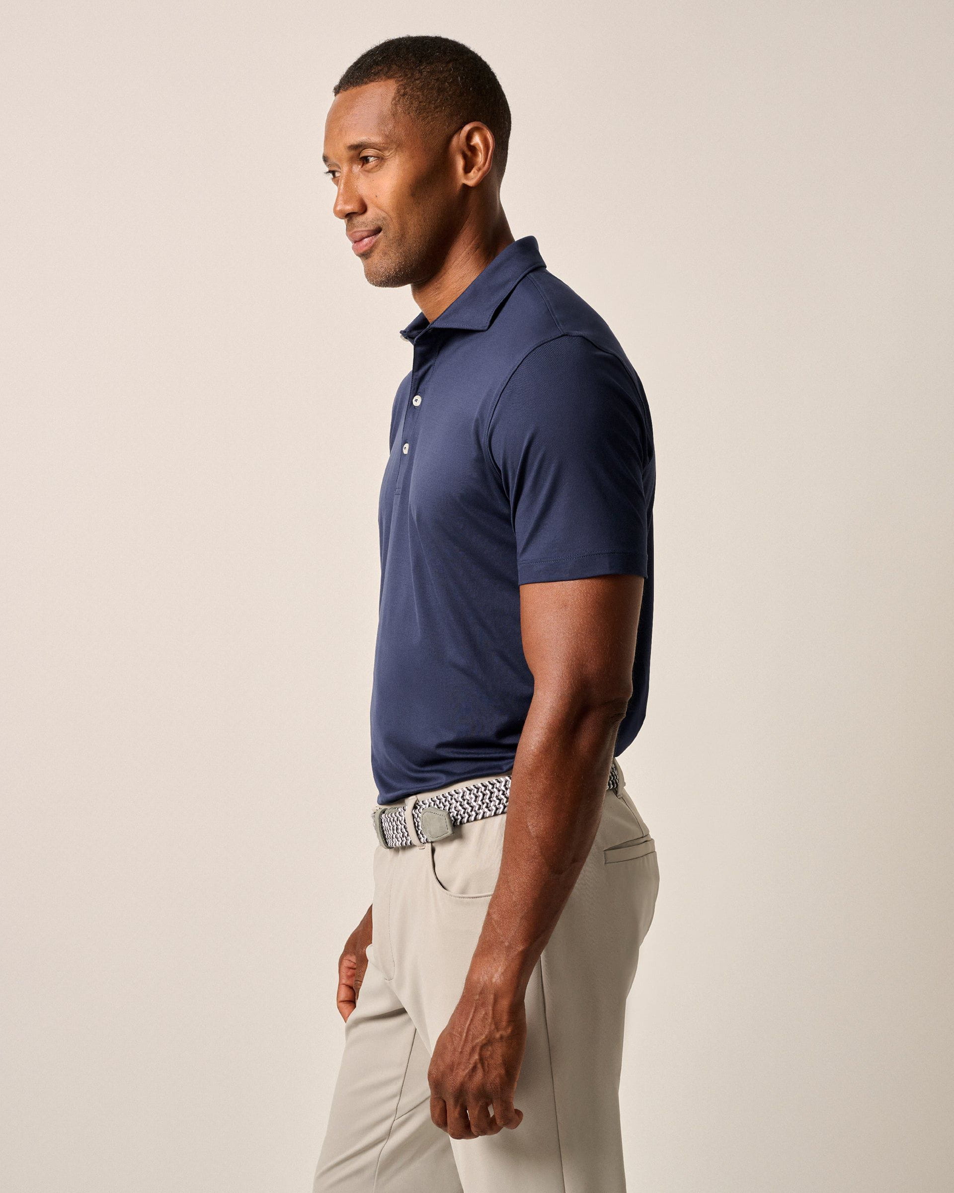 Johnnie-O Performance Featherweight Polo - Solid, Solid Navy