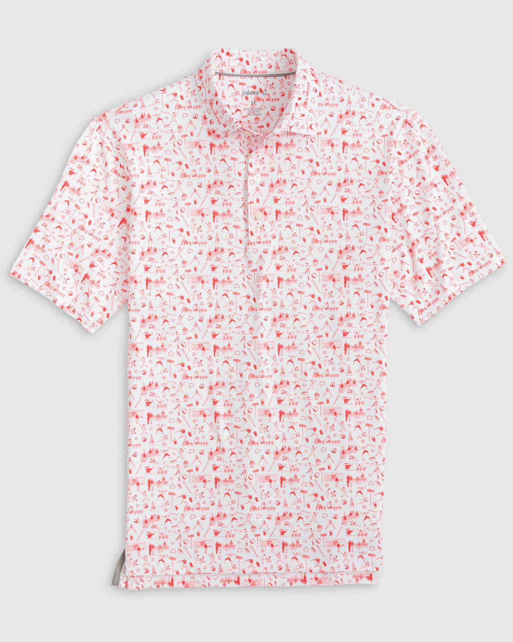 Johnnie-O Ballpark Printed Performance Jersey Polo
