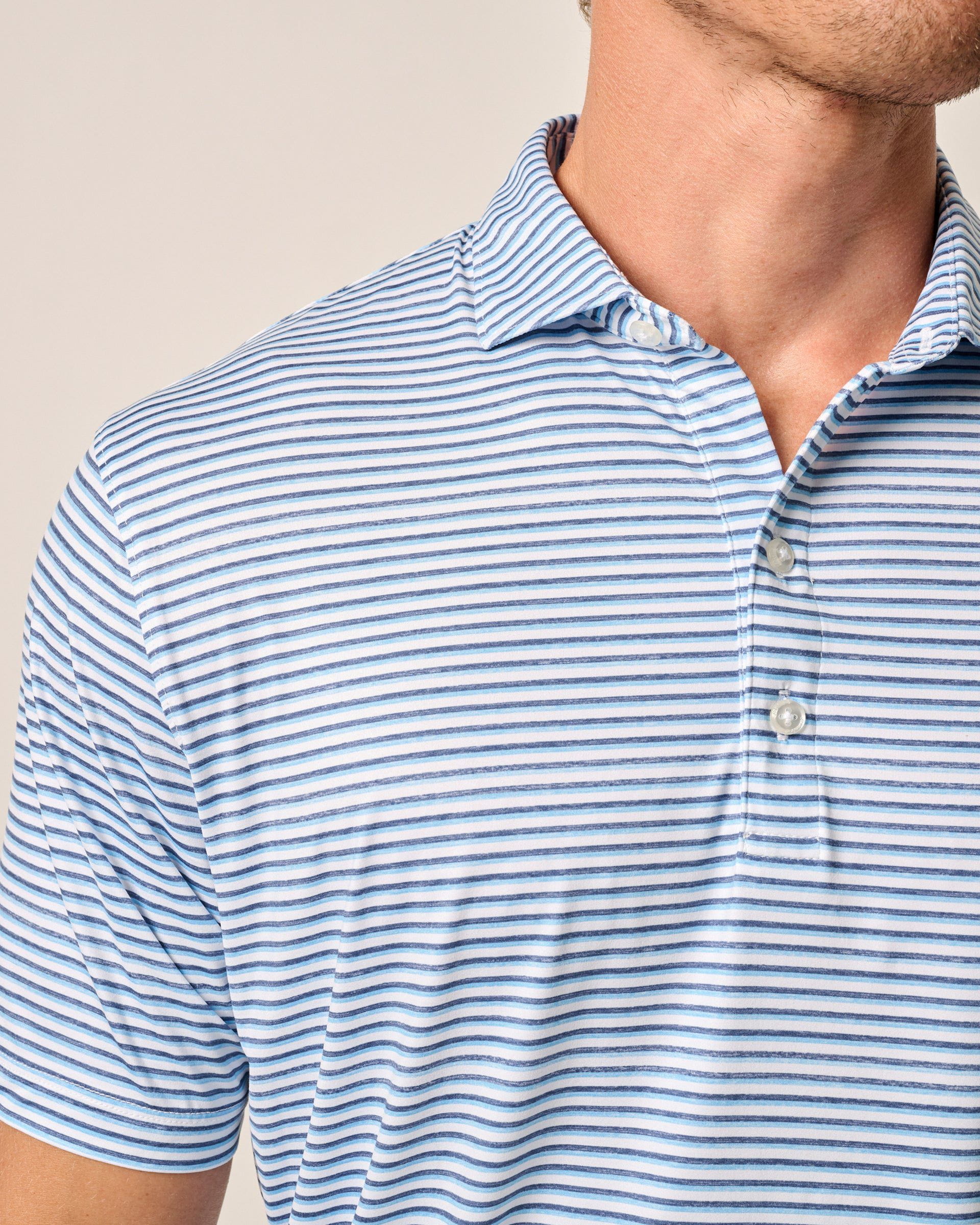 Johnnie-O Featherweight Performance Polo - Warwick Stripe