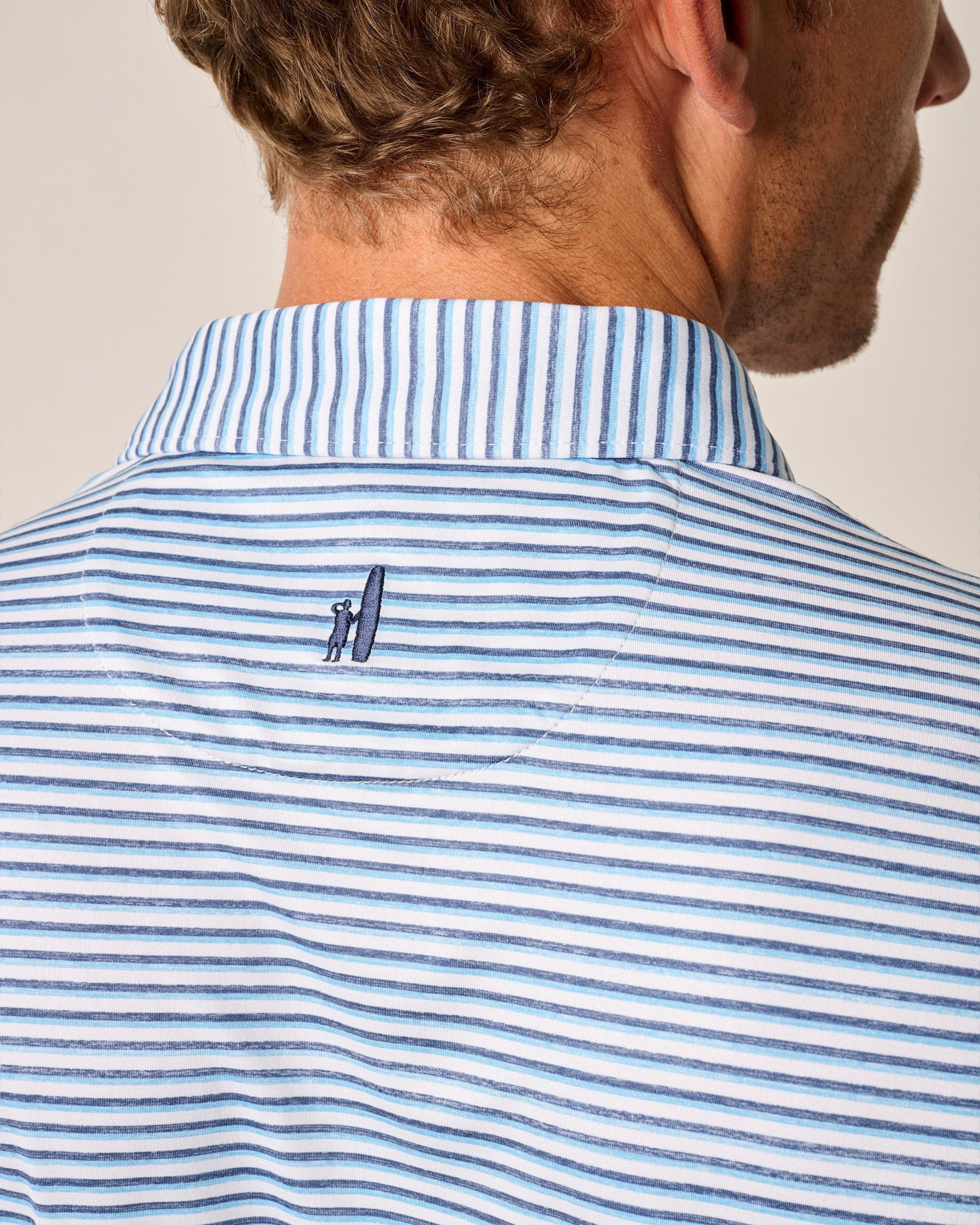Johnnie-O Featherweight Performance Polo - Warwick Stripe